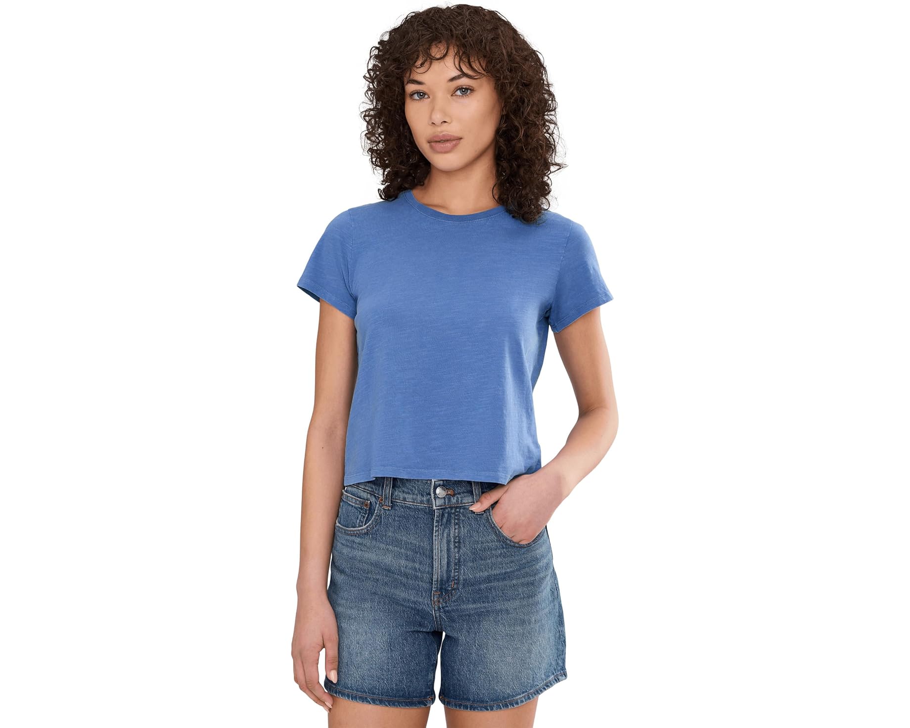 (取寄) スプレンディッド レディース ルイーザ ショート スリーブ ティー Splendid women Louisa Short Sleeve Tee Perfect Blue｜スウィートラグ