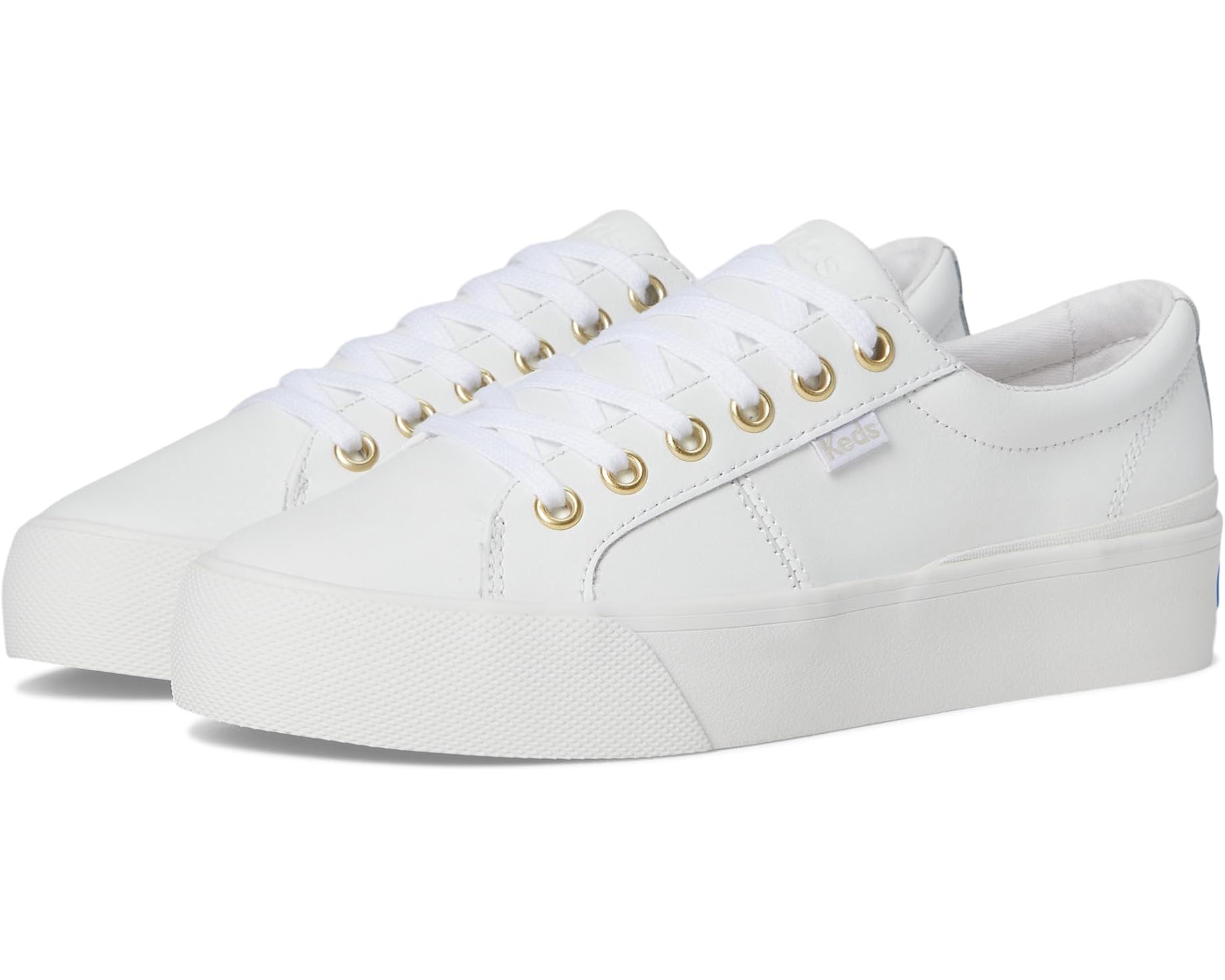 (取寄) ケッズ レディース ジャンプ キック デュオ レース-アップ Keds women Jump Kick Duo Lace-Up White/Gold Leather｜スウィートラグ