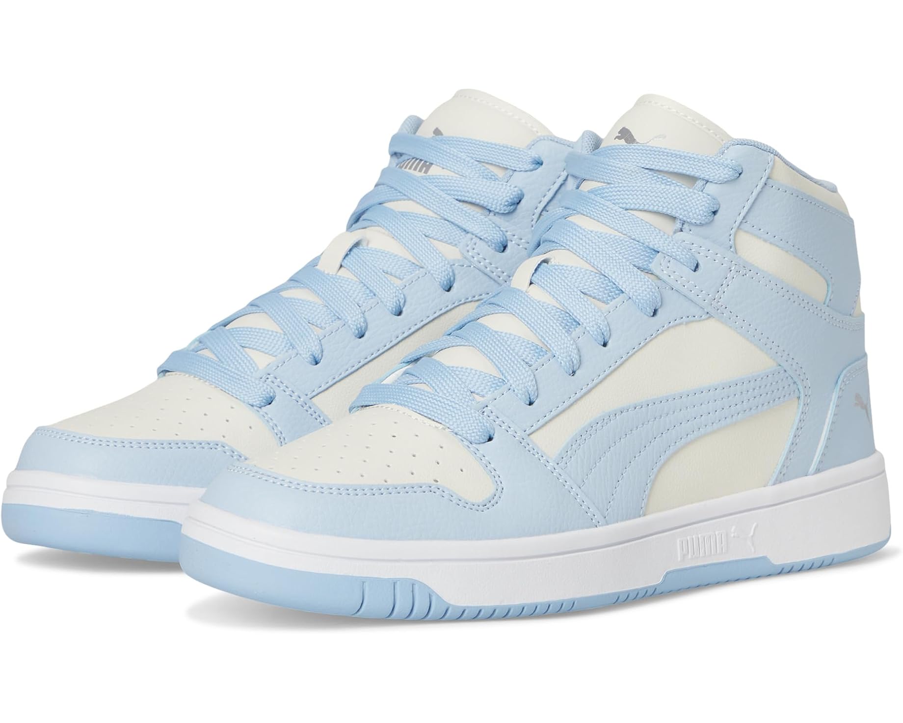 (取寄) プーマ レディース リバウンド レイアップ ミッド シューズ PUMA women Rebound Layup Mid Shoes White/Haute Tropic/Silver｜スウィートラグ 19,973円