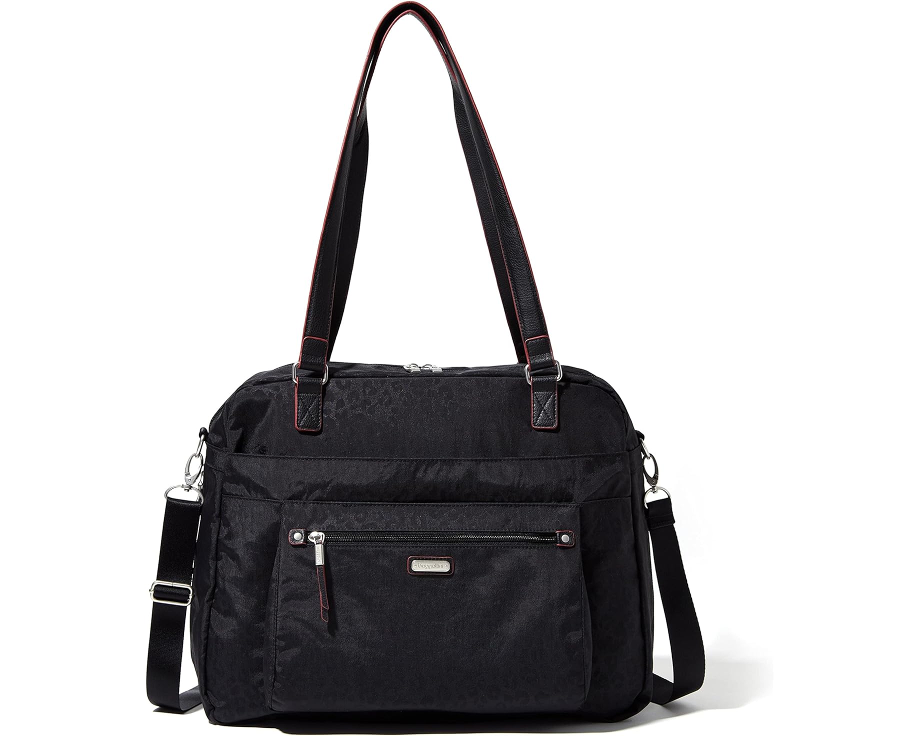 (取寄) バッガリーニ オーバーナイト エクスパンダブル ラップトップ トート ウィズ Rfid フォン リスレット Baggallini Overnight Expandable Laptop Tote with RFID Phone Wristlet Black Cheetah Emboss|スウィートラグ