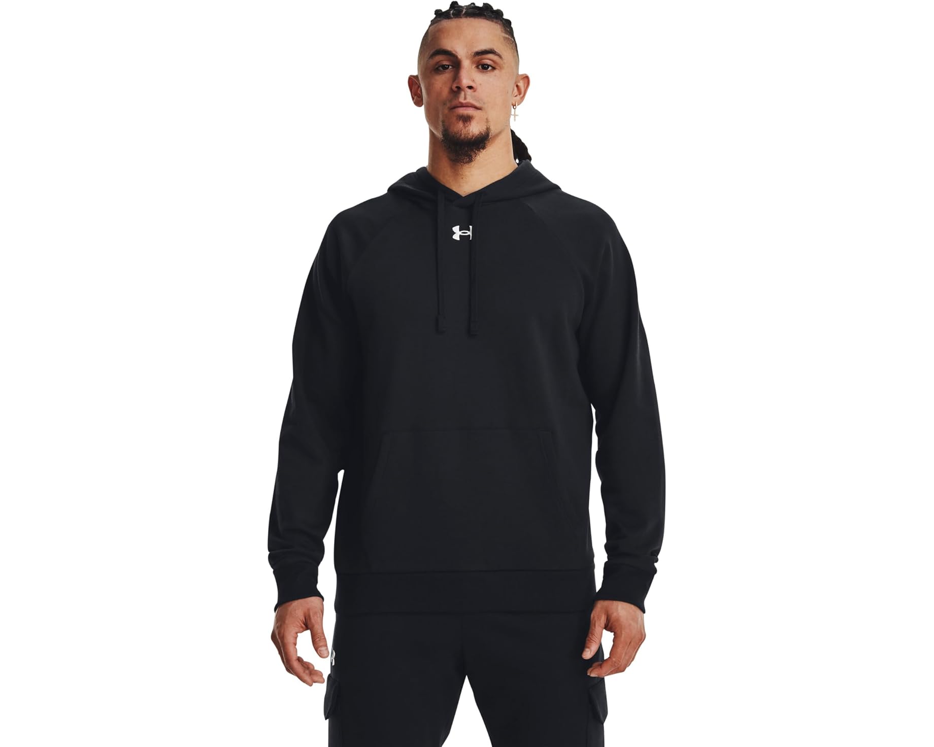 (取寄) アンダーアーマー メンズ ライバル フリース ブーディ Under Armour men Rival Fleece Hoodie Black/Wham｜スウィートラグ