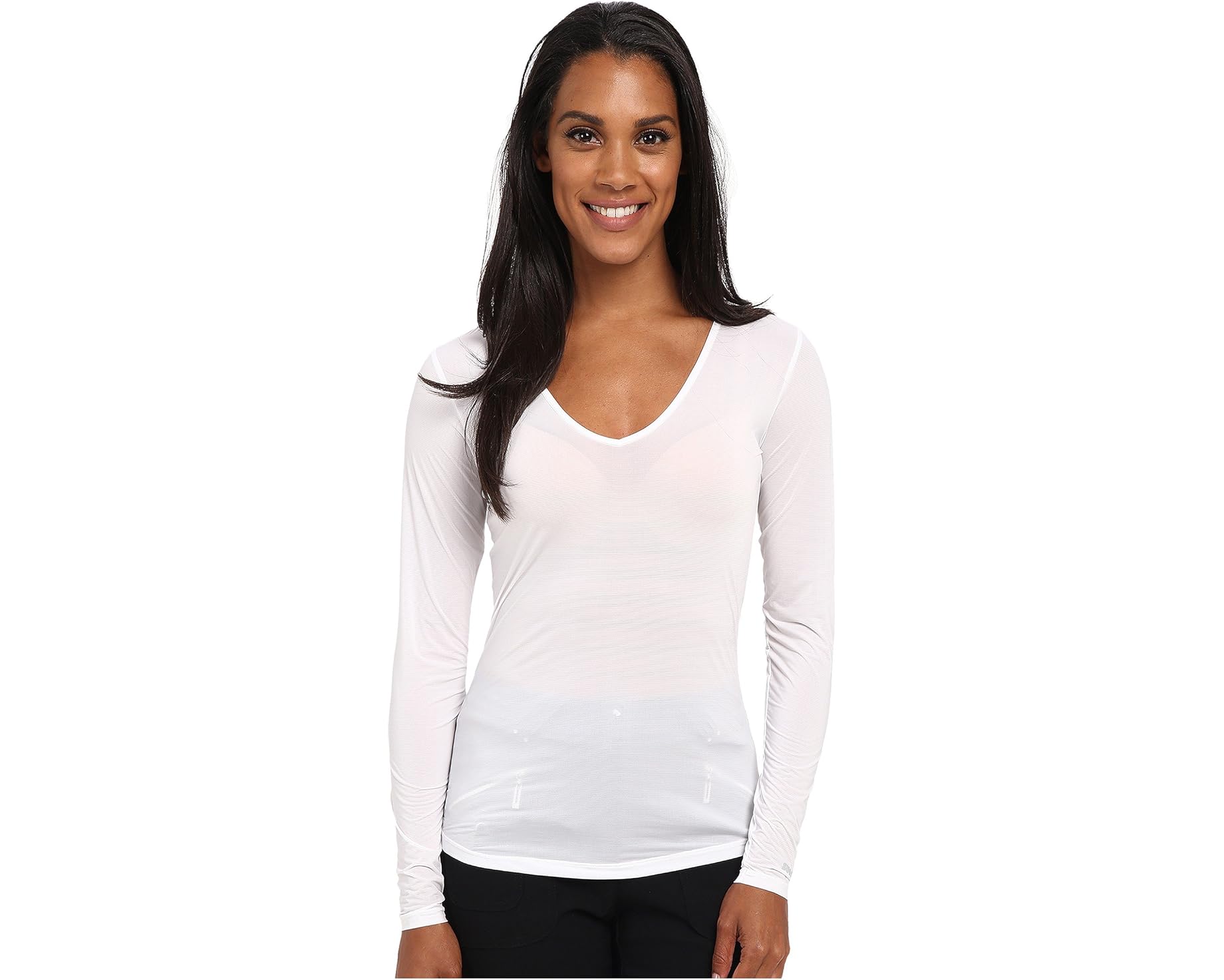 (取寄) ジェイミー サドック レディース サンセンス ロング スリーブ レイヤリング トップ Jamie Sadock women Sunsense Long Sleeve Layering Top Sugar White｜スウィートラグ