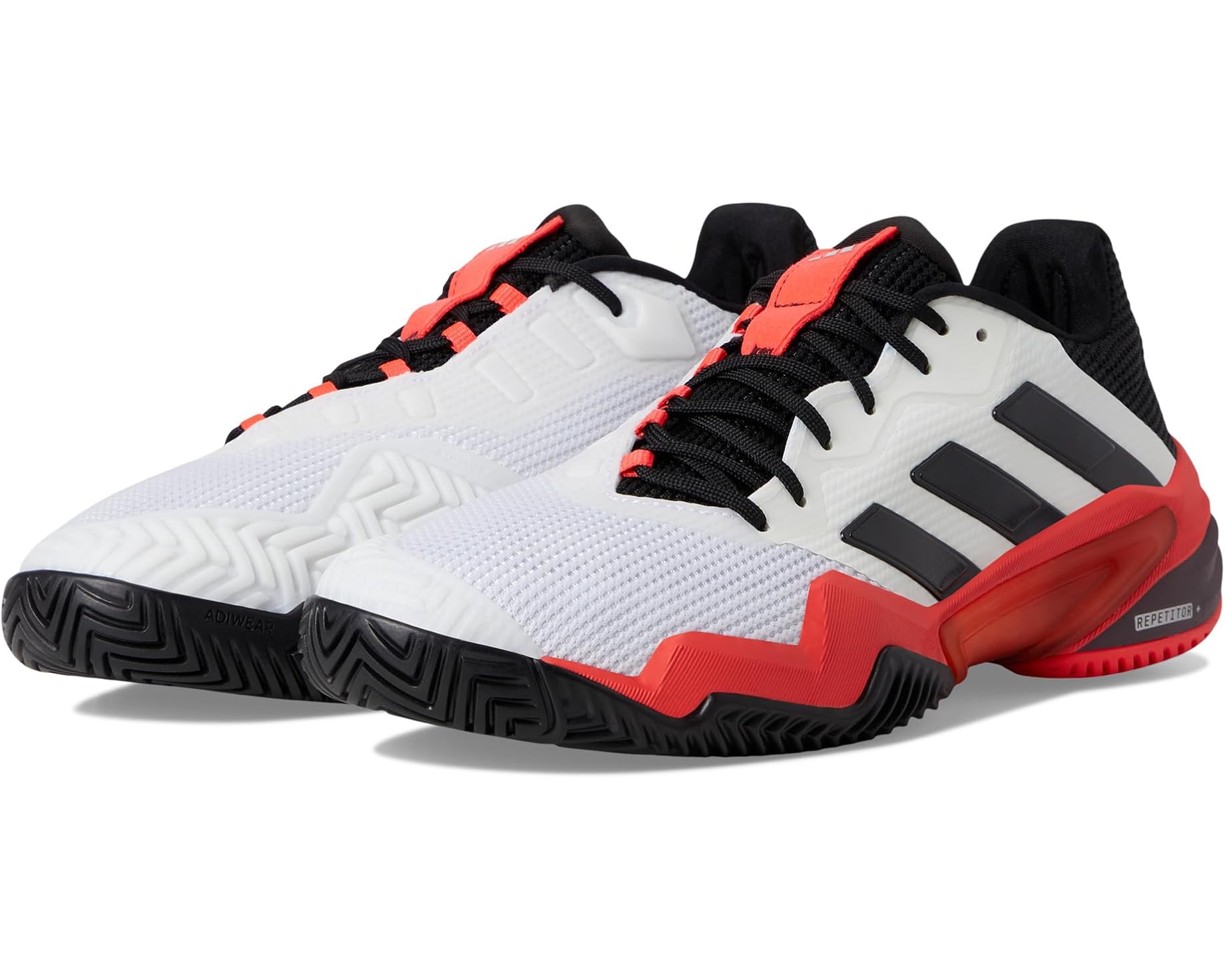 (取寄) アディダス メンズ バリケード 13 テニス シューズ adidas men Barricade 13 Tennis Shoes White/Black/Lucid Red｜スウィートラグ