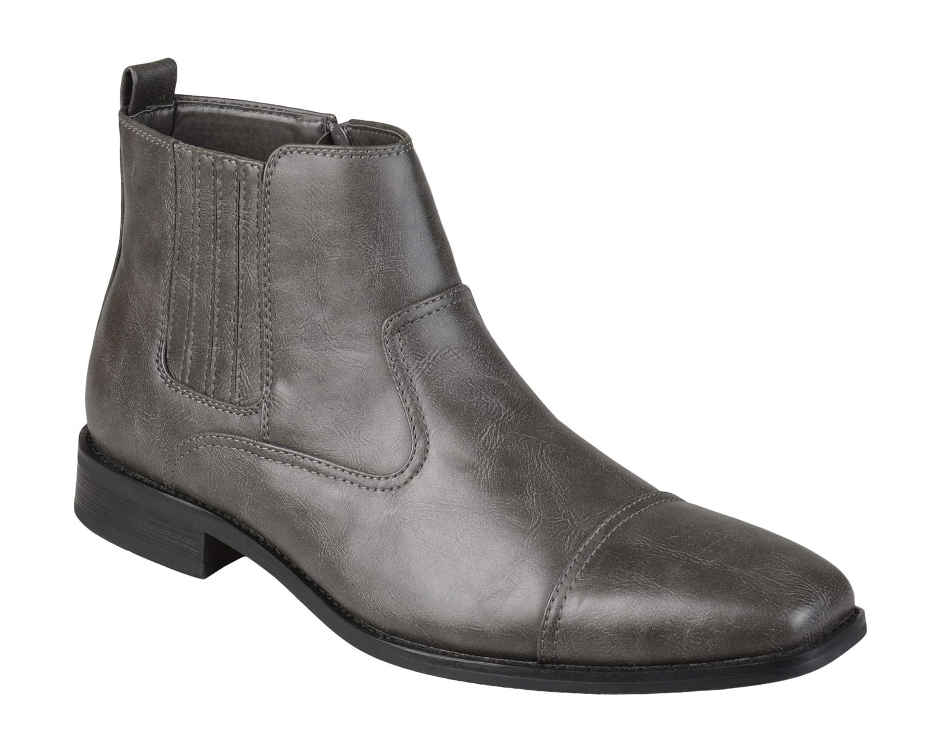(取寄) バンス メンズ アレックス チェルシー ブーツ Vance Co. men Alex Chelsea Boot Grey Faux Leather｜スウィートラグ