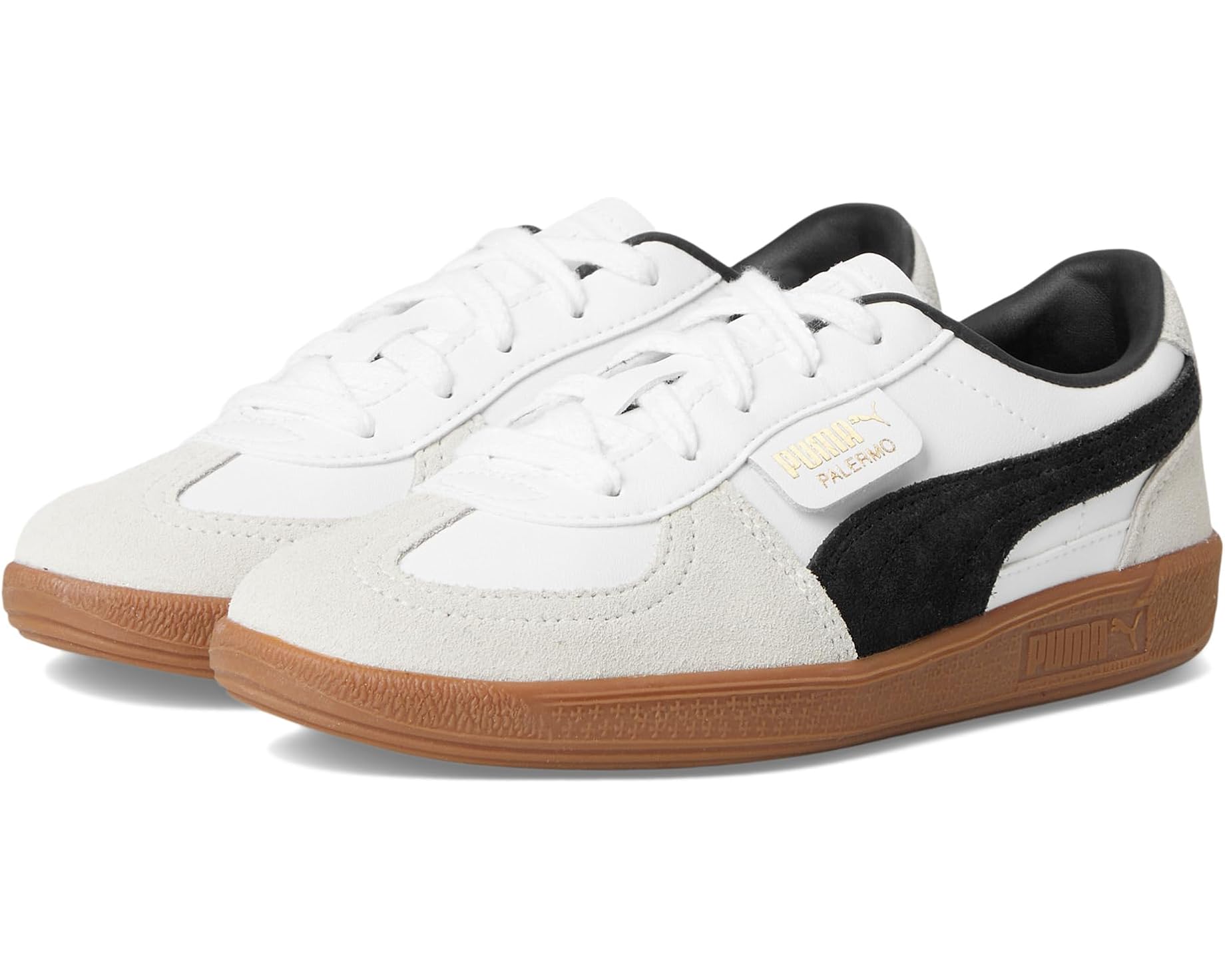 (取寄) プーマ キッズ パレルモ (リトル キッド) PUMA kids Palermo (Little Kid) Puma White/Vapor Gray/Gum｜スウィートラグ