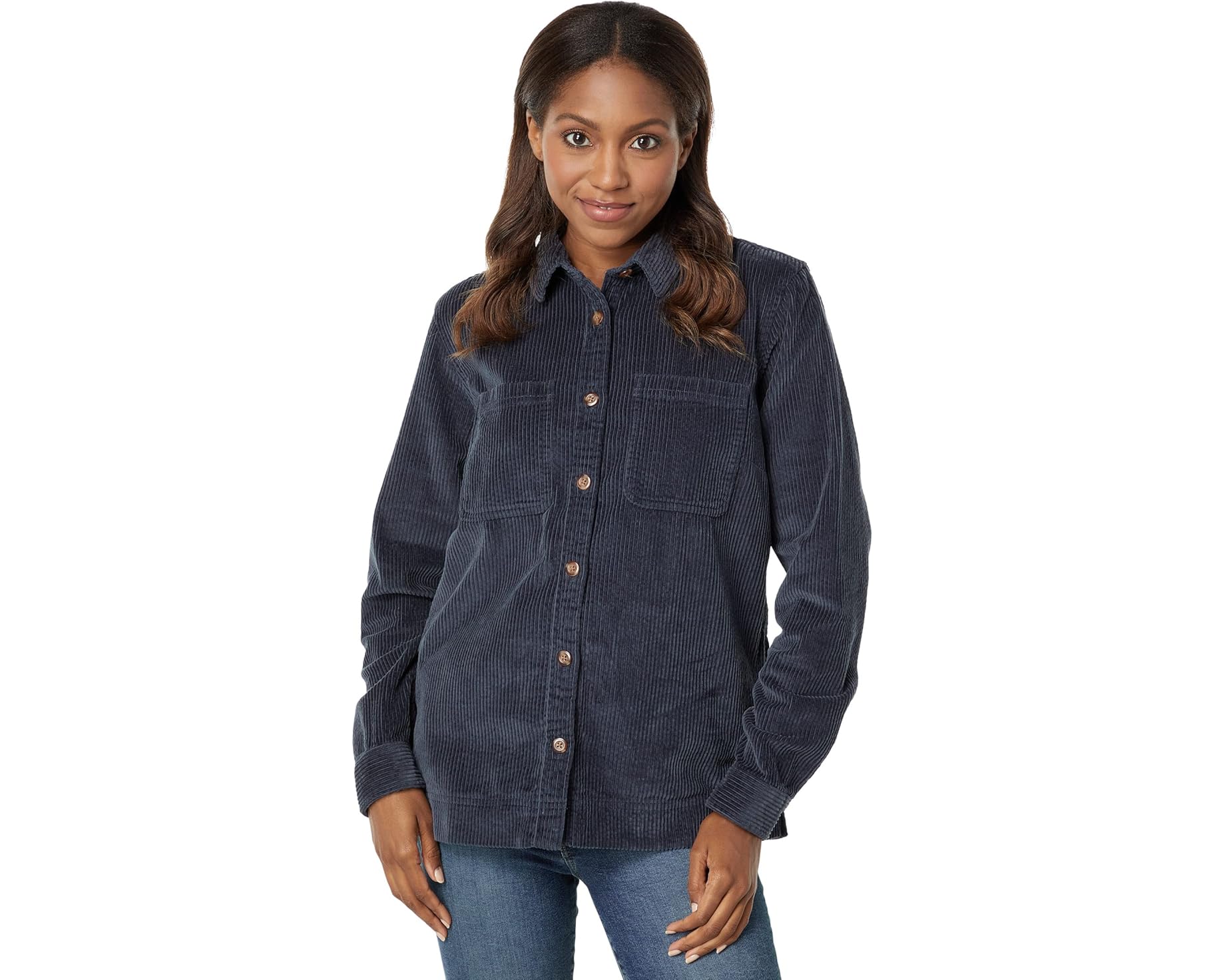 (取寄) エルエルビーン レディース コンフォート コーデュロイ リラックスド-フィット シャツ ロング スリーブ L.L.Bean women Comfort Corduroy Relaxed Shirt Long Sleeve Carbon Navy｜スウィートラグ