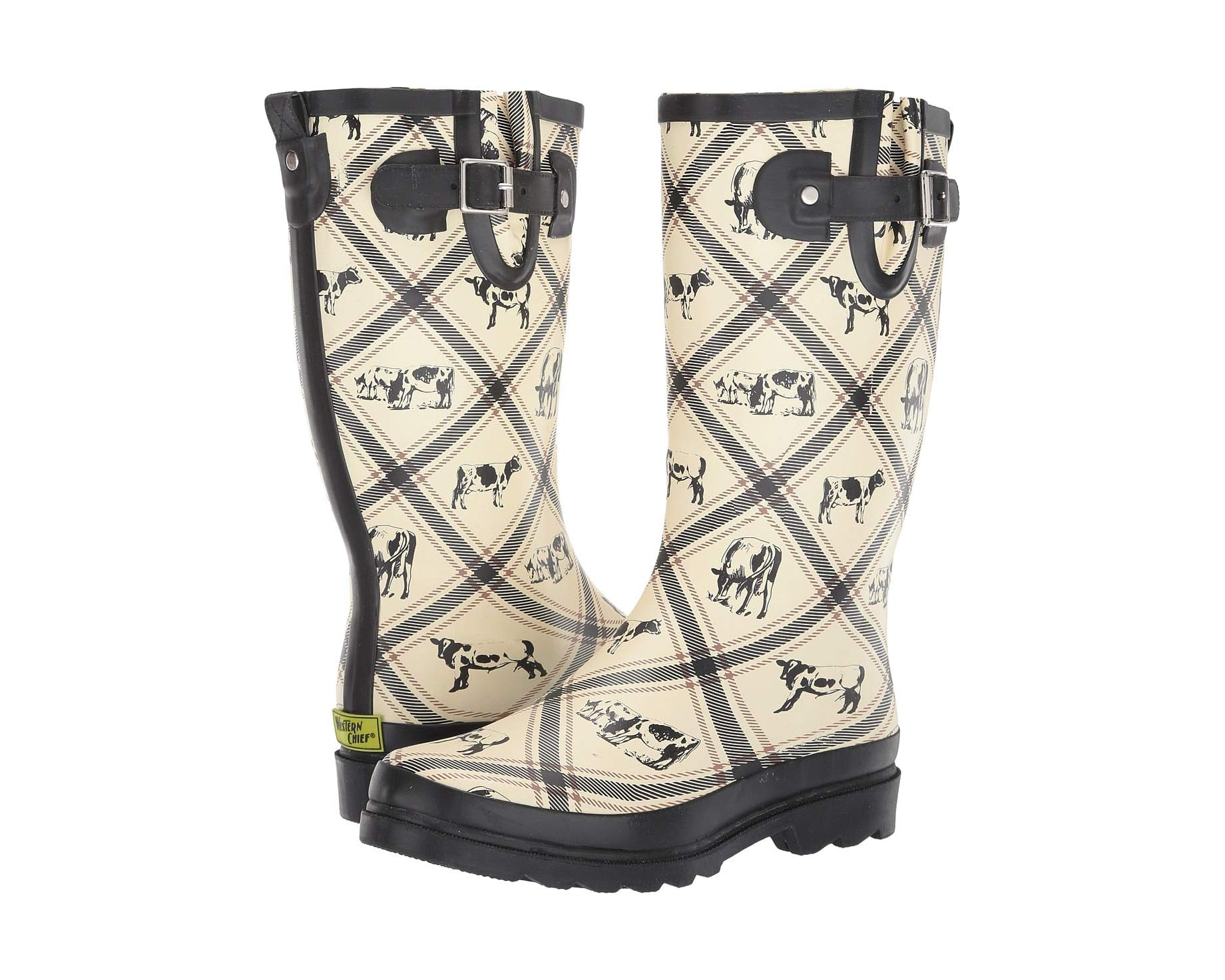 (取寄) ウエスタンチーフ レディース プリンテッド トール レイン ブーツ Western Chief women Printed Tall Rain Boot Country Cows|スウィートラグ