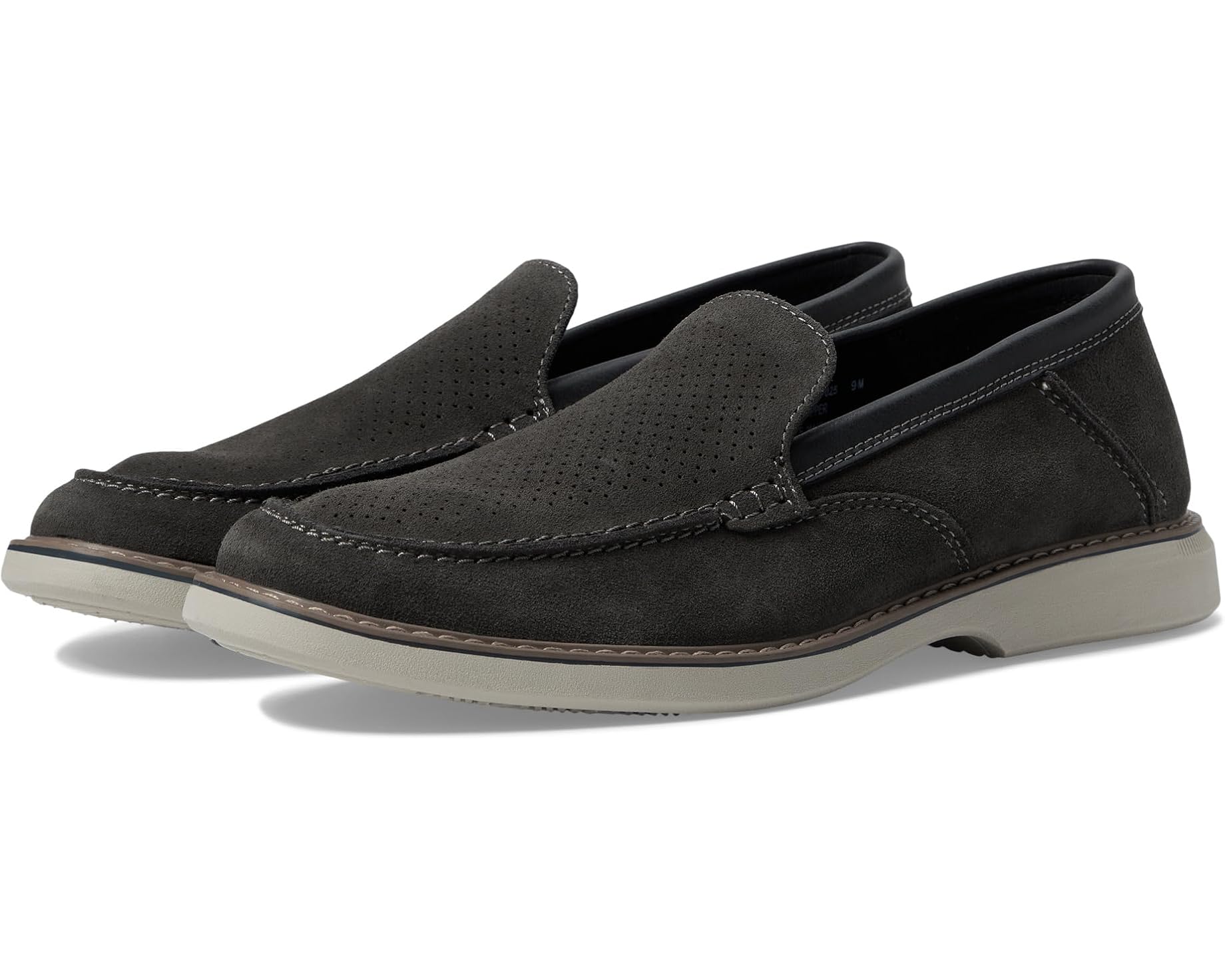 (取寄) ナン ブッシュ メンズ オットー EZ モカシン トゥ スリッポン イージー オン ローファー Nunn Bush men Otto EZ Moccasin Toe Slip-On Easy On Loafer Grey｜スウィートラグ