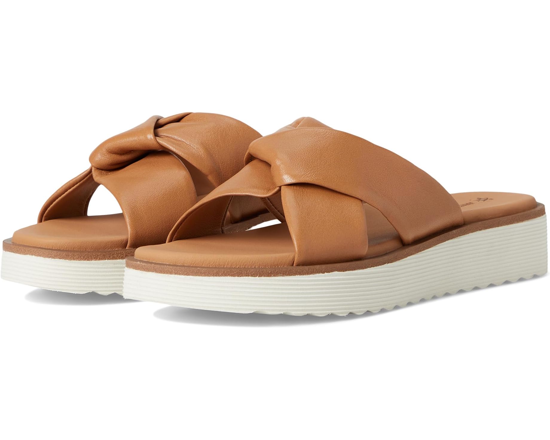 (取寄) レディース ミッツィ ノッテッド スライド Johnston &amp; Murphy women Mitzi Knotted Slide Tan｜スウィートラグ