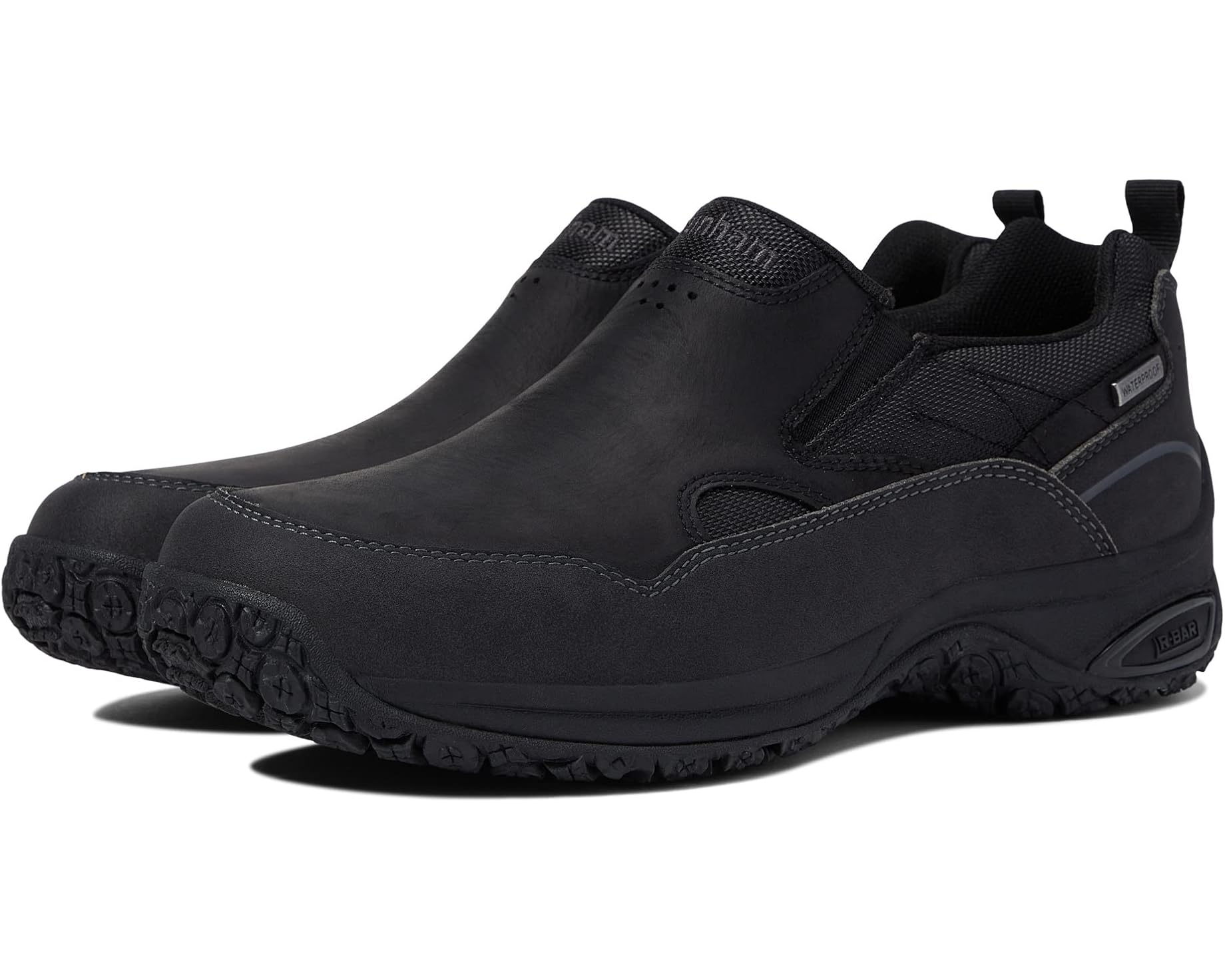 (取寄) ダナム メンズ クラウド プラス ウォータープルーフ スリッポン Dunham men Cloud Plus Waterproof Slip-On Black Leather｜スウィートラグ