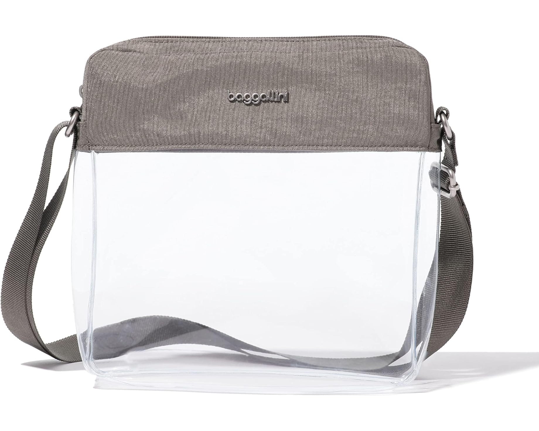 (取寄) バッガリーニ クリア スタジアム クロスボディ Baggallini Clear Stadium Crossbody Sterling Shimmer|スウィートラグ