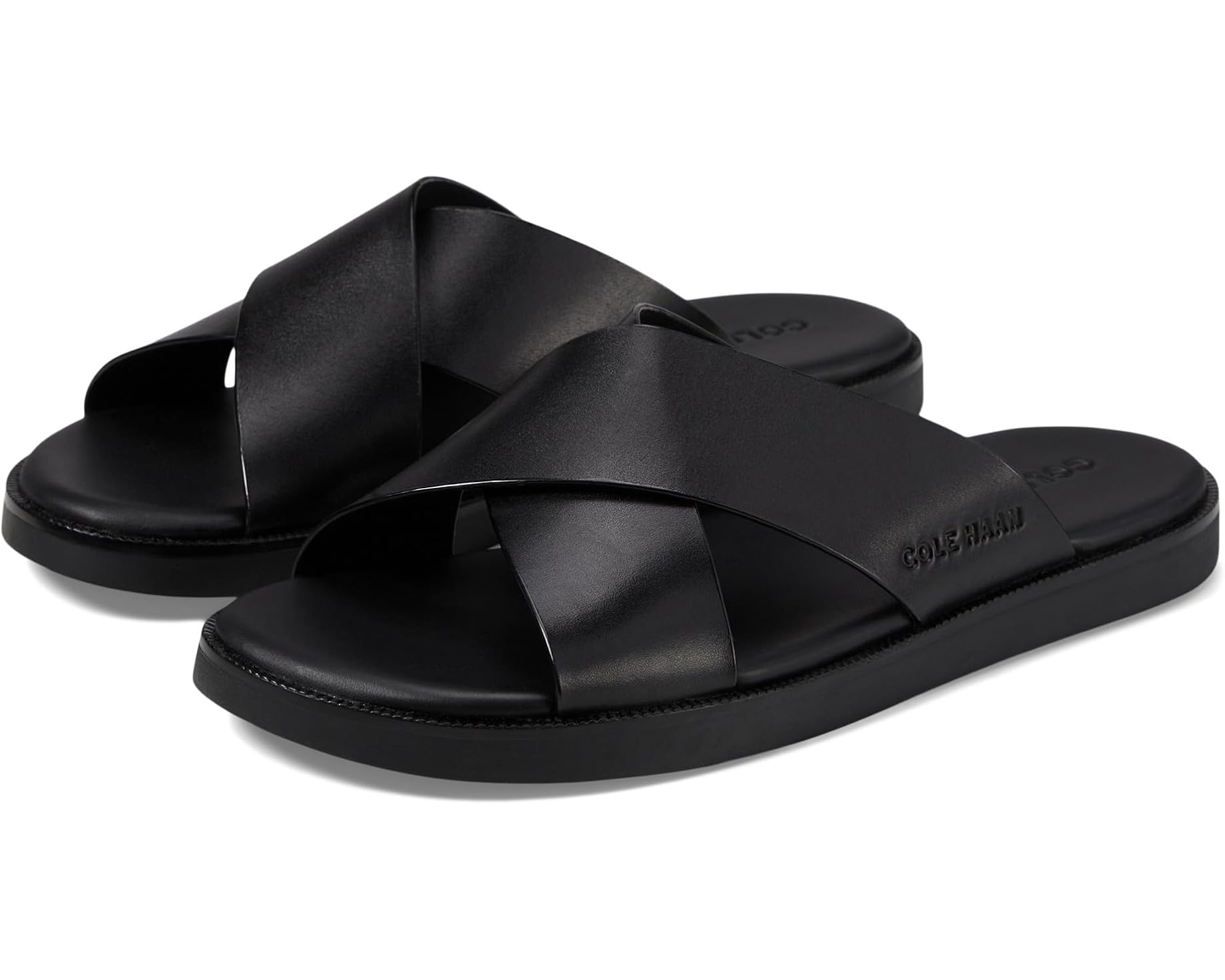 (取寄) コールハーン メンズ ナンタケット クロス ストラップ サンダル Cole Haan men Nantucket Cross Strap Sandals Black/Black|スウィートラグ