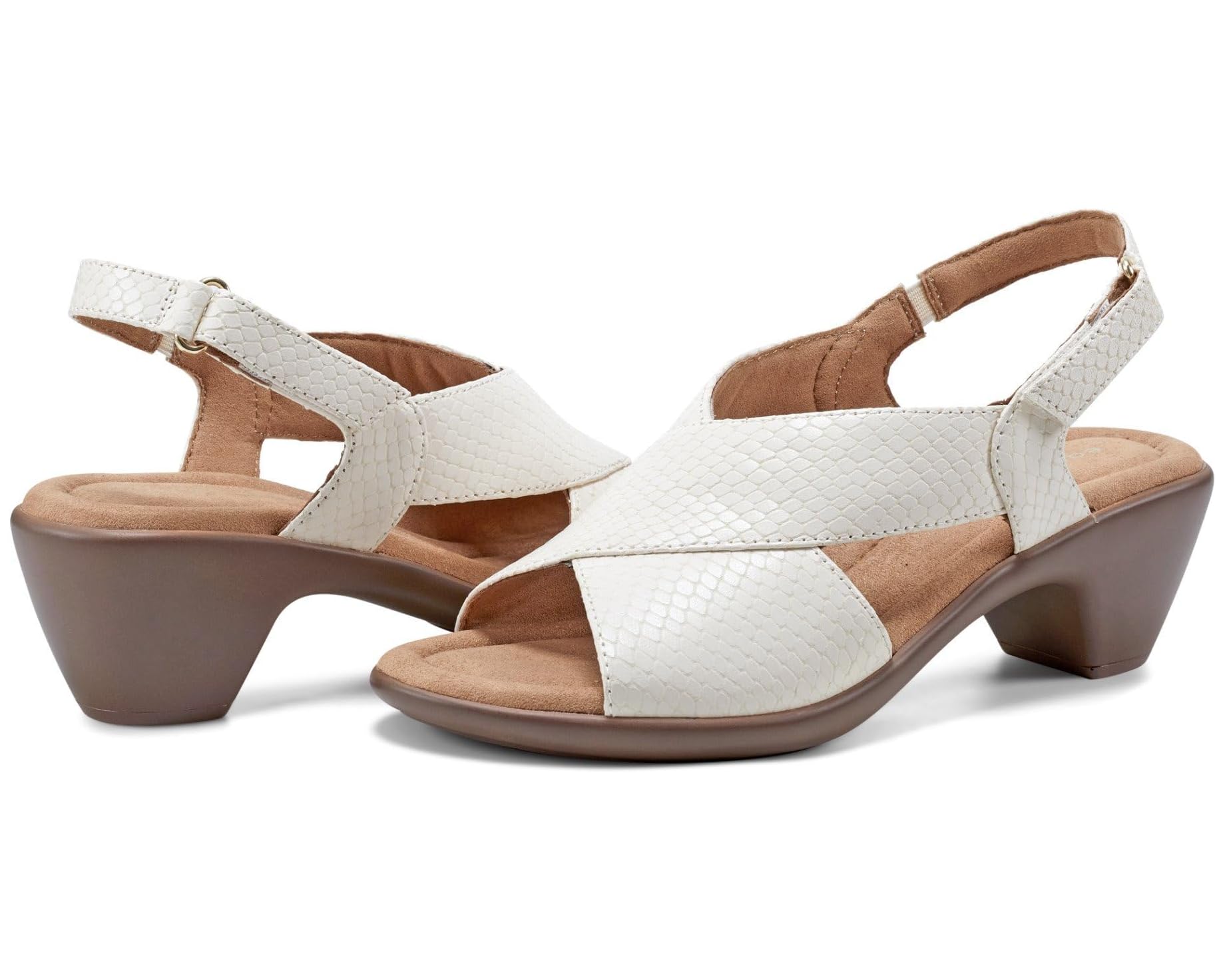 (取寄) イージースピリット レディース シャンタル Easy Spirit women Chantal White Snake Leather｜スウィートラグ