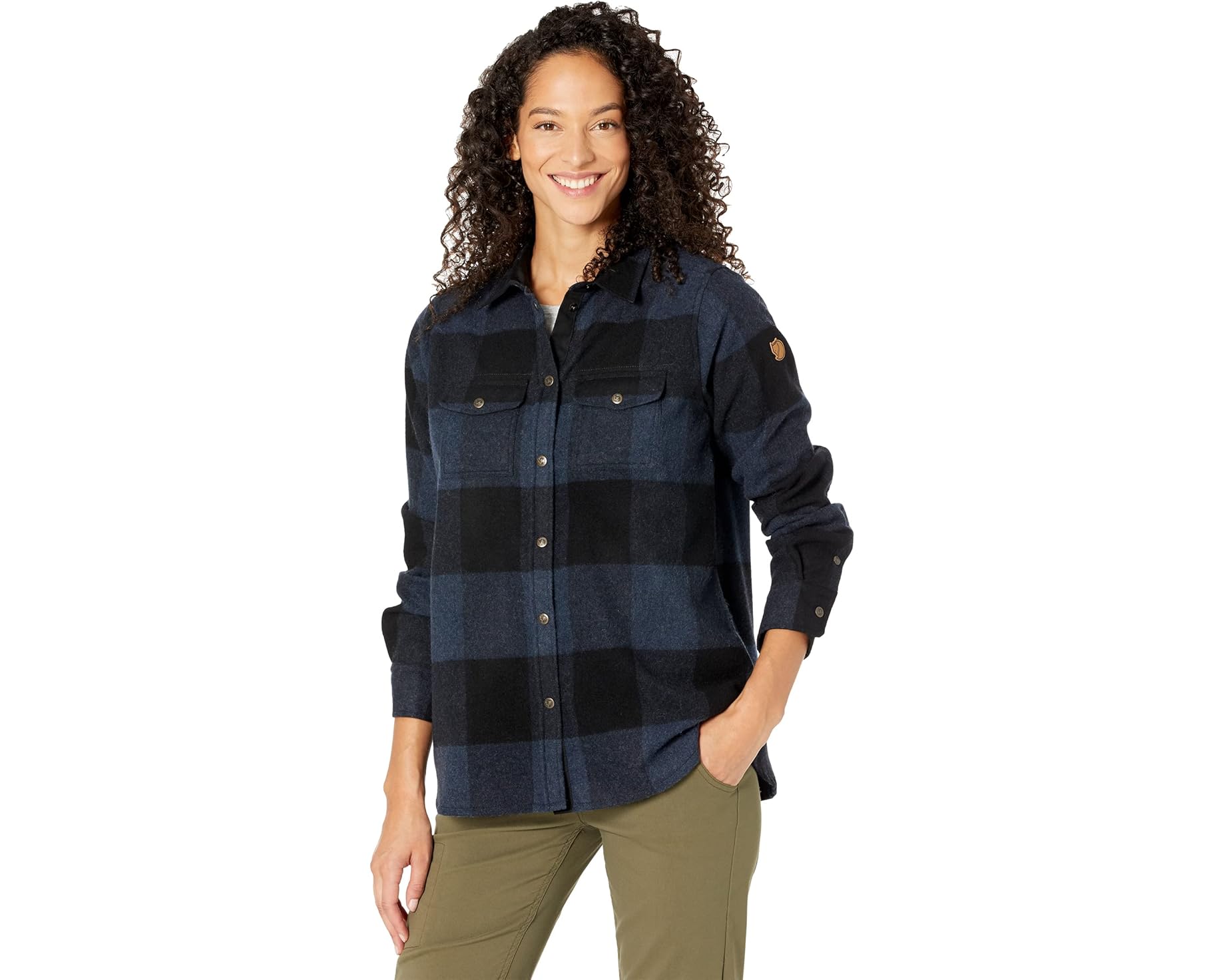 (取寄) フェールラーベン レディース カナダ シャツ Fjllrven women Canada Shirt Navy/Black|スウィートラグ
