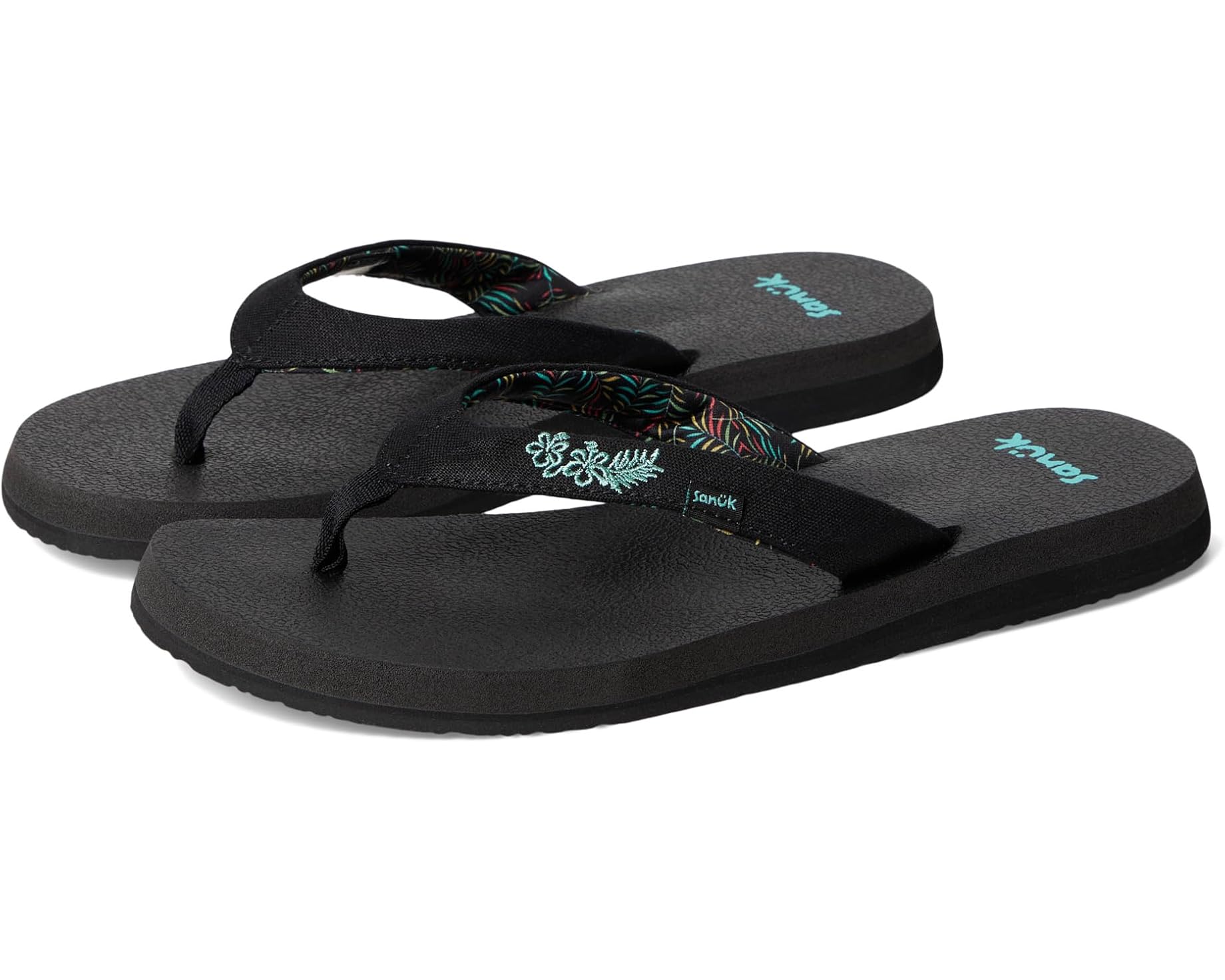 (取寄) サヌーク レディース ヨガ パラダイス リ Sanuk women Yoga Paradise II Black Paradise Palms|スウィートラグ