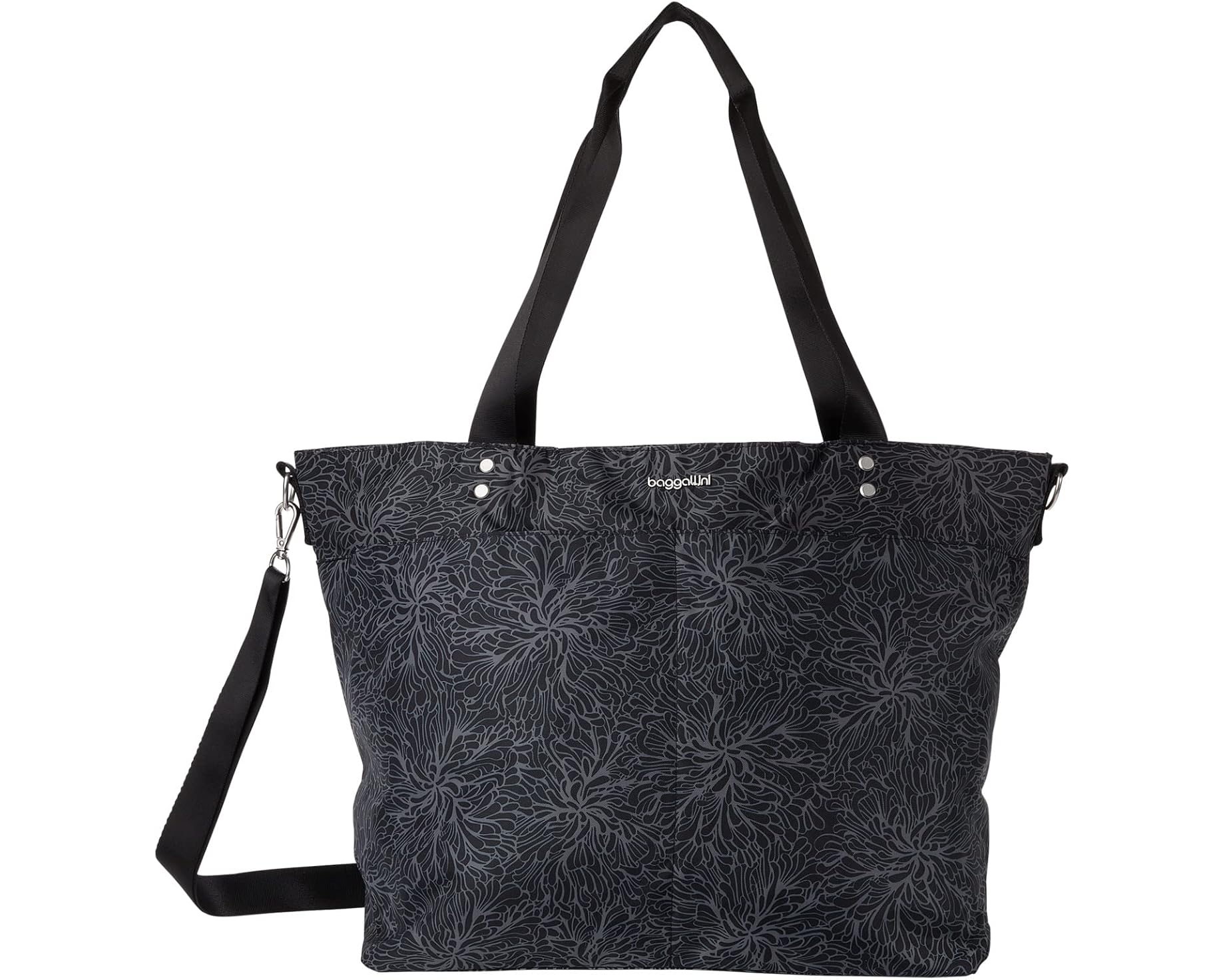 (取寄) バッガリーニ ラージ キャリーオール トート Baggallini Large Carryall Tote Midnight Blossom Print｜スウィートラグ