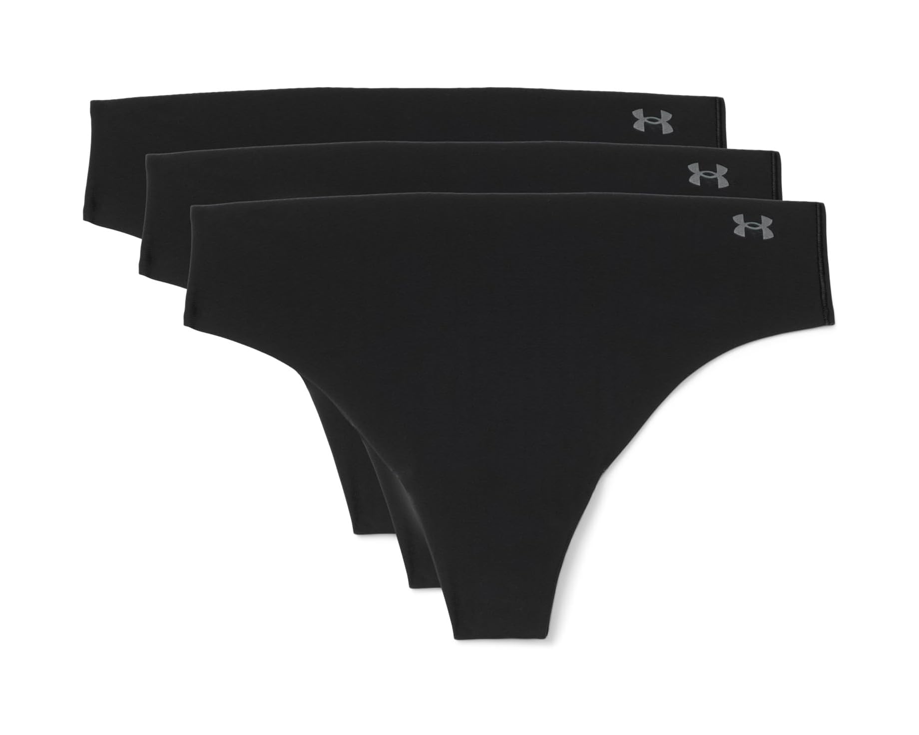 (取寄) アンダーアーマー レディース シームレス トング - 3-パック ソリッド Under Armour women Seamless Thong - 3-Pack Solid Black｜スウィートラグ