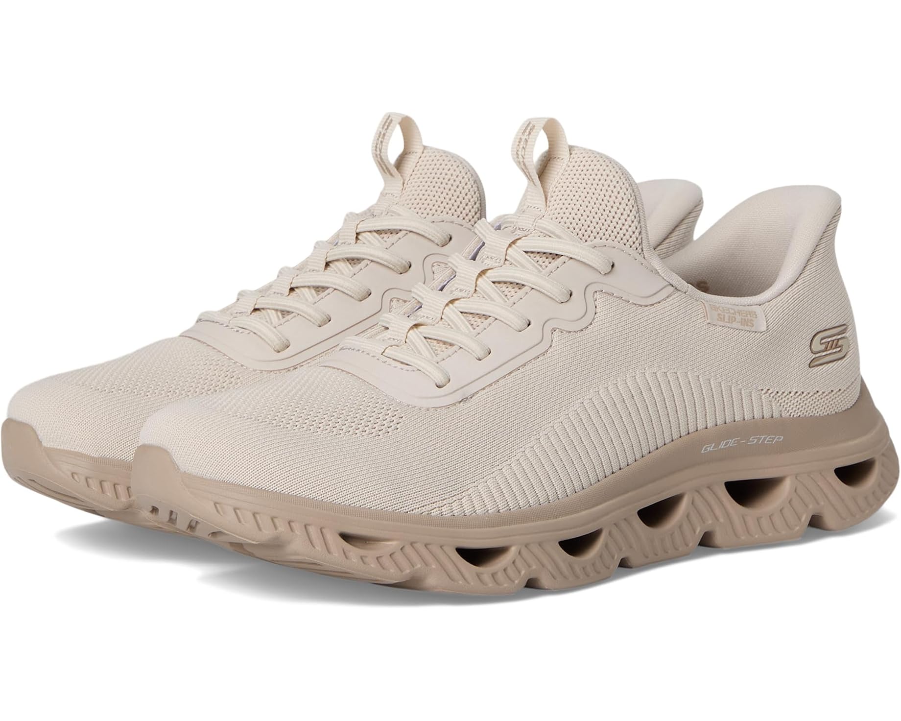 (取寄) ボブス スケッチャーズ レディース ハンズ フリー スリップ-インス ボブス アーク ウェーブ BOBS from SKECHERS women Hands Free Slip-Ins Bobs Arc Waves Natural｜スウィートラグ