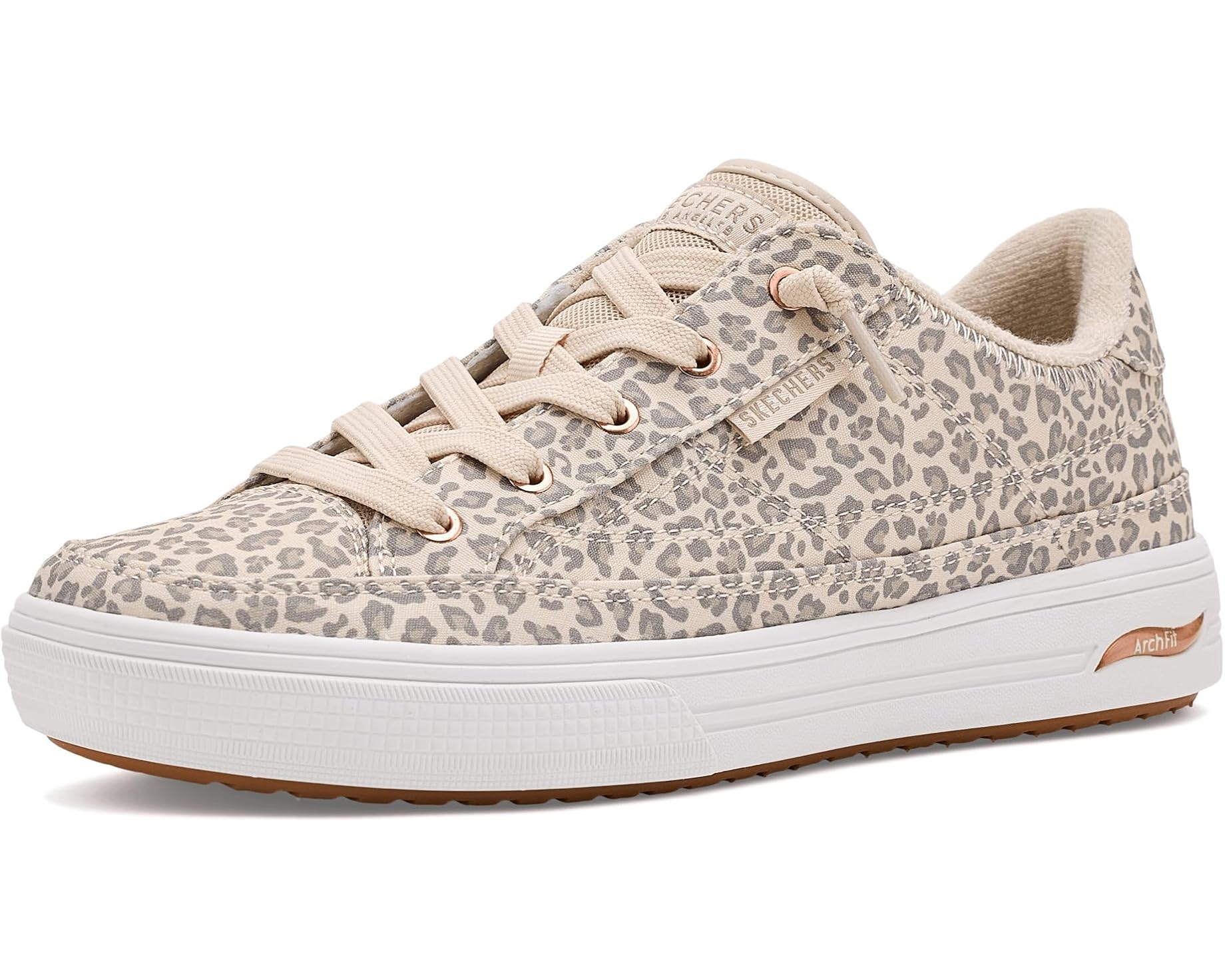 (取寄) スケッチャーズ レディース アーチ フィット アーケード - SKECHERS women Arch Fit Arcade - Flowa Powa Leopard｜スウィートラグ