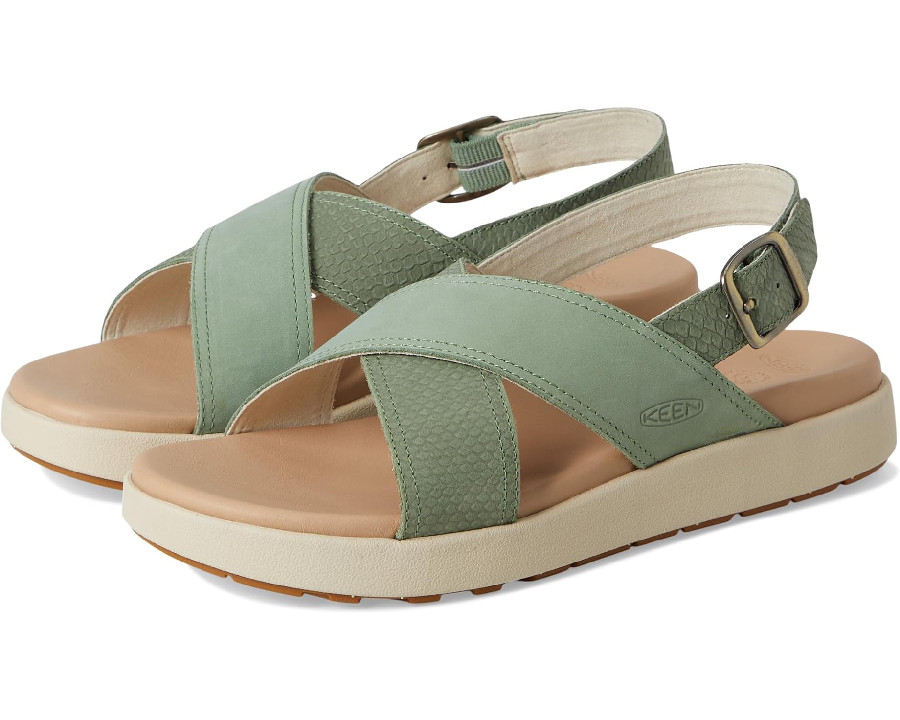 (取寄) キーン レディース エル ラグゼ クロス ストラップ KEEN women Elle Luxe Cross Strap Granite Green/Granite Green｜スウィートラグ
