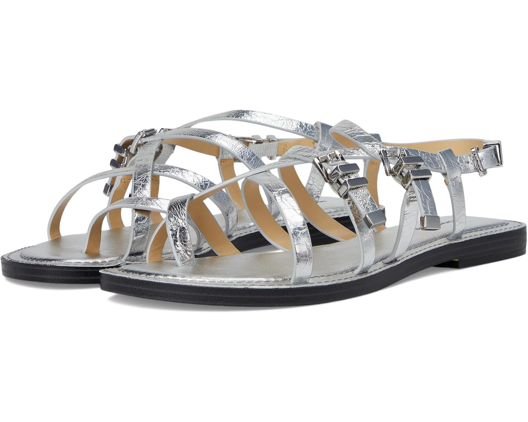 (取寄) マイケルコース レディース フラッツ サンダル MICHAEL Michael Kors women Darrington Flat Sandal Silver|スウィートラグ