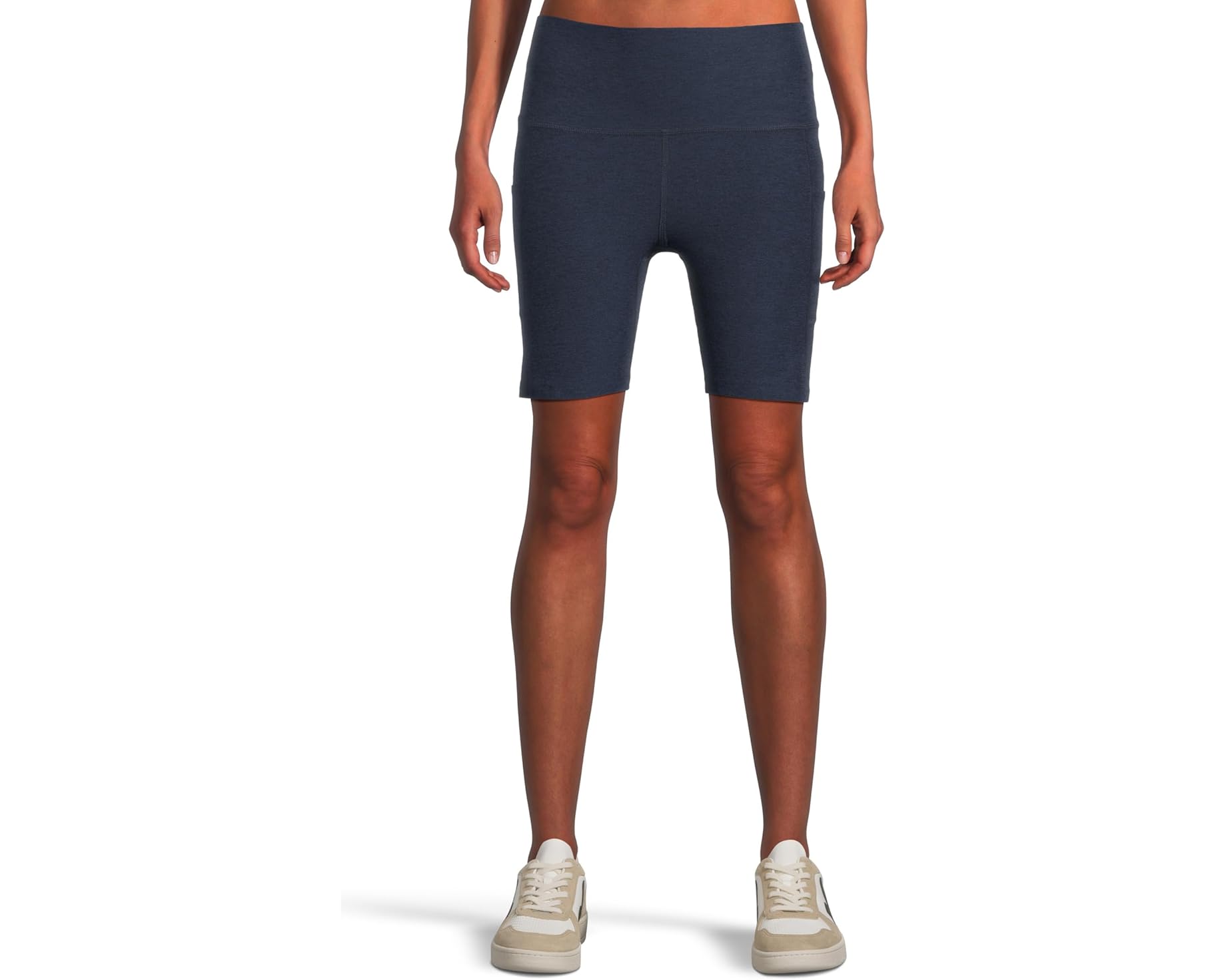 (取寄) ビヨンドヨガ レディース スペースダイ キープ ペース ポケット ショート Beyond Yoga women Spacedye Keep Pace 7" Pocket Short Nocturnal Navy｜スウィートラグ