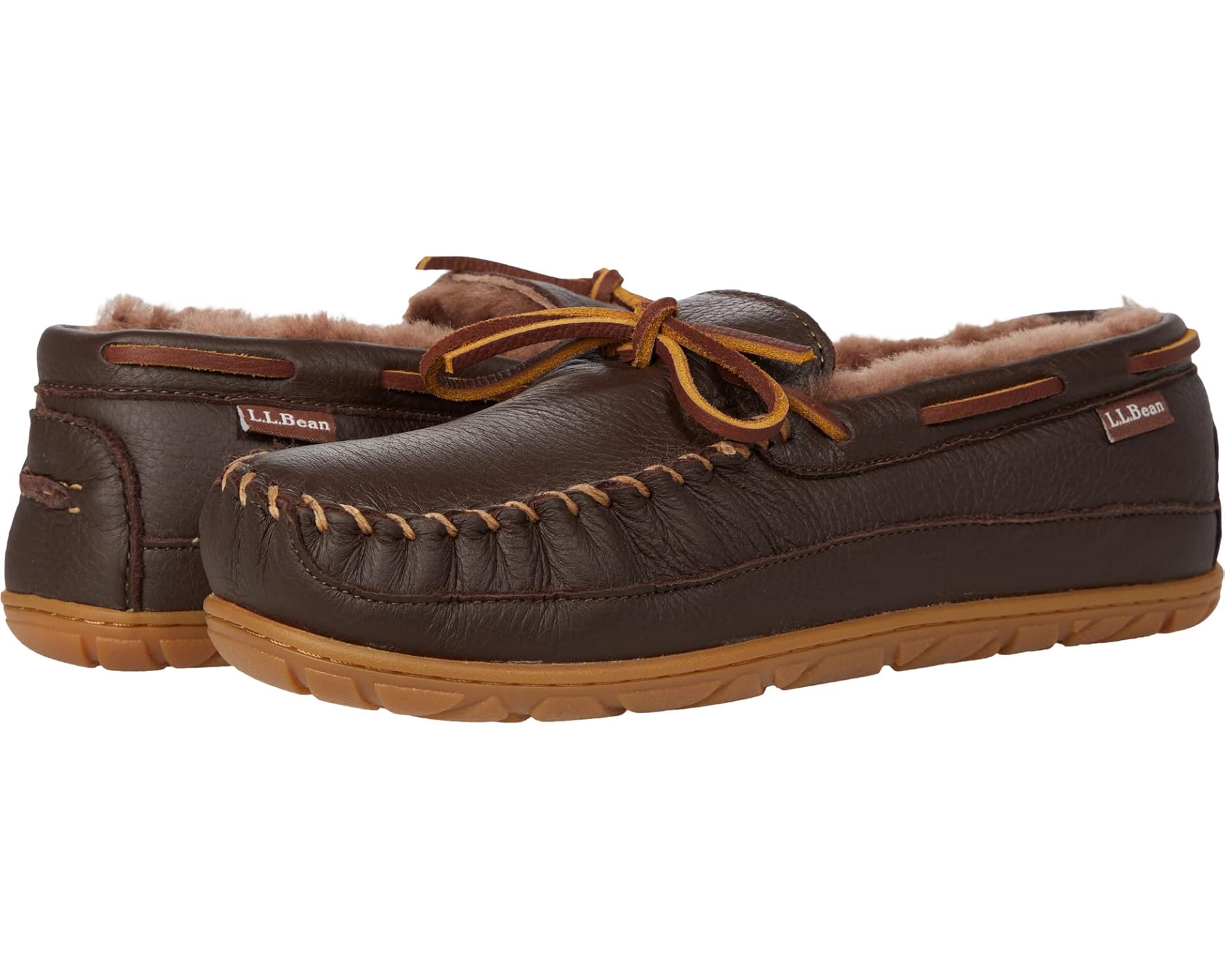 (取寄) エルエルビーン メンズ ウィックド グッド ムースハイド スリッパ モカシン L.L.Bean men Wicked Good Moosehide Slipper Moccasin Chocolate｜スウィートラグ
