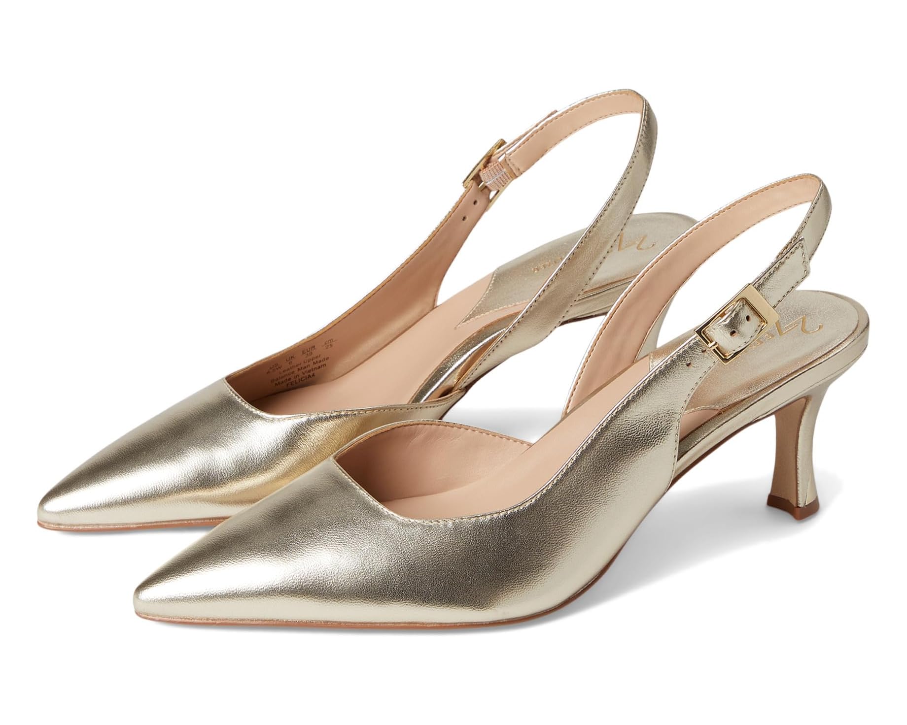 (取寄) ナチュラライザー レディース 27 エディット スリングバックス Naturalizer women 27 Edit Felicia4 Slingbacks Champagne Leather｜スウィートラグ