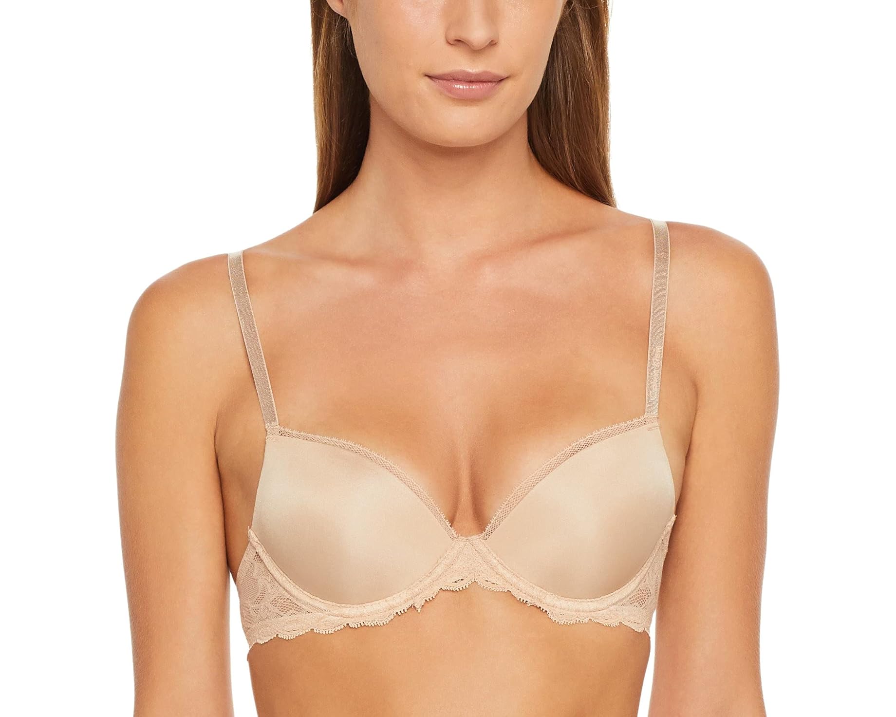 (取寄) カルバンクライン レディース セダクティブ コンフォート ウィズ レース デミ ブラ Calvin Klein women Seductive Comfort with Lace Demi Bra Bare｜スウィートラグ