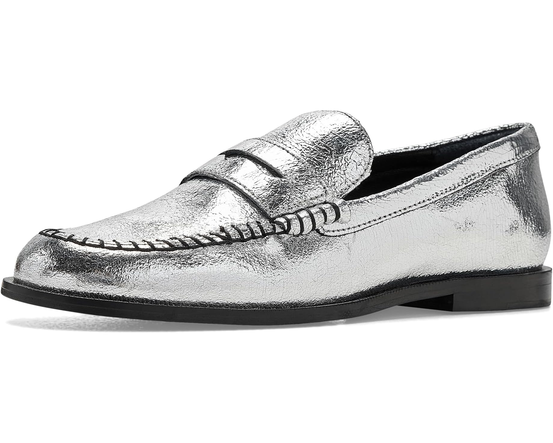 (取寄) フリーピープル レディース ブランケット ステッチ ローファーズ Free People women Blanket Stitch Loafers Pale Pewter Leather｜スウィートラグ