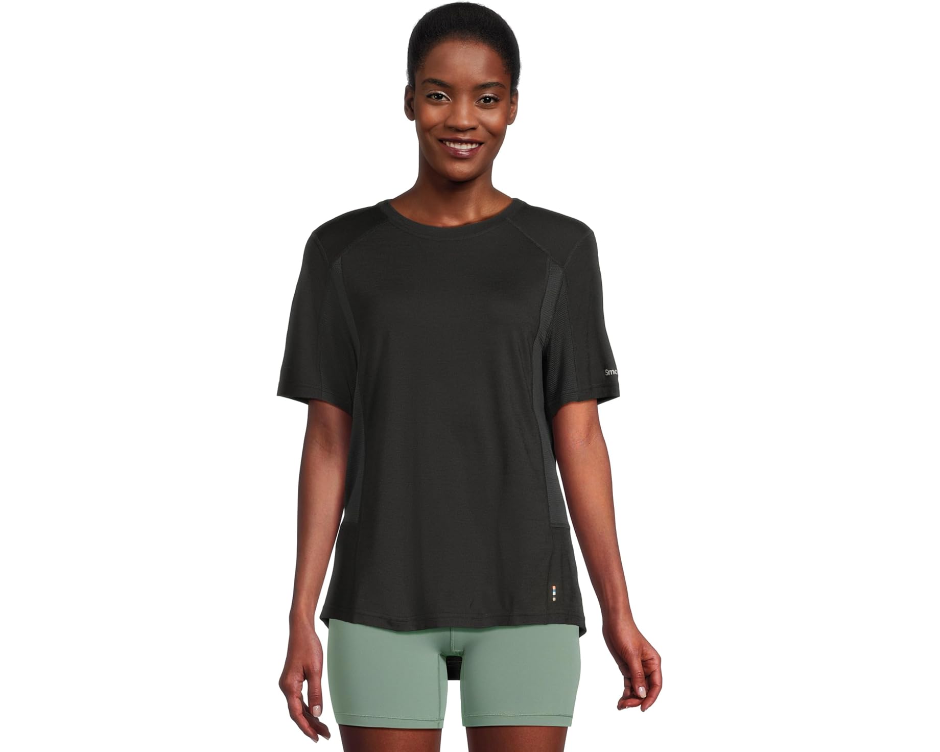 (取寄) スマートウール レディース マウンテン バイク ショート スリーブ ジャージ Smartwool women Mountain Bike Short Sleeve Jersey Black｜スウィートラグ