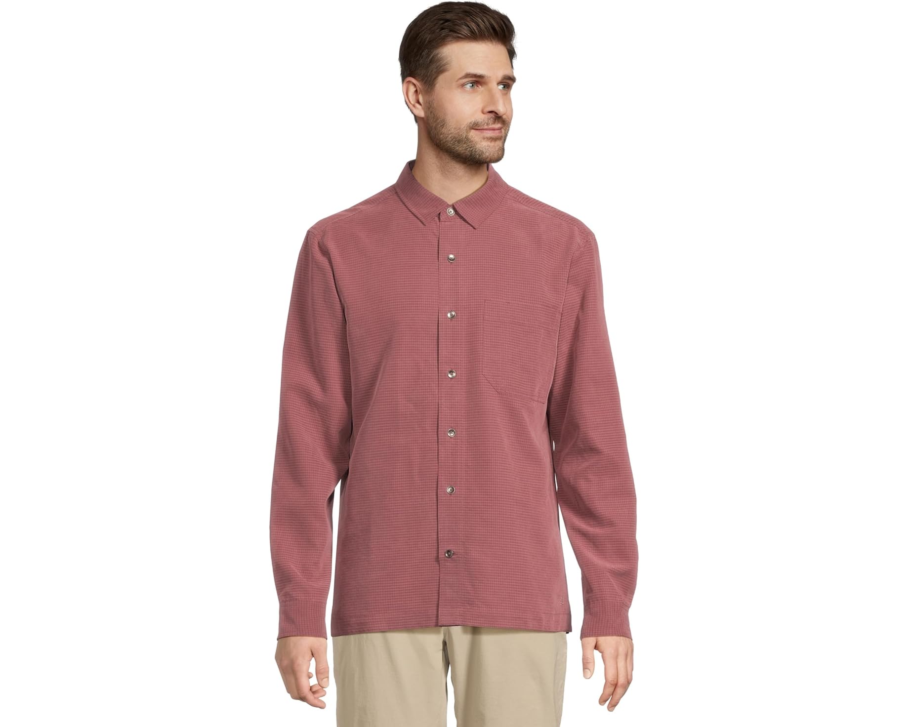 (取寄) ロイヤルロビンズ メンズ デザート パッカー ドライ ロング スリーブ Royal Robbins men Desert Pucker Dry Long Sleeve Wild Rhubarb｜スウィートラグ