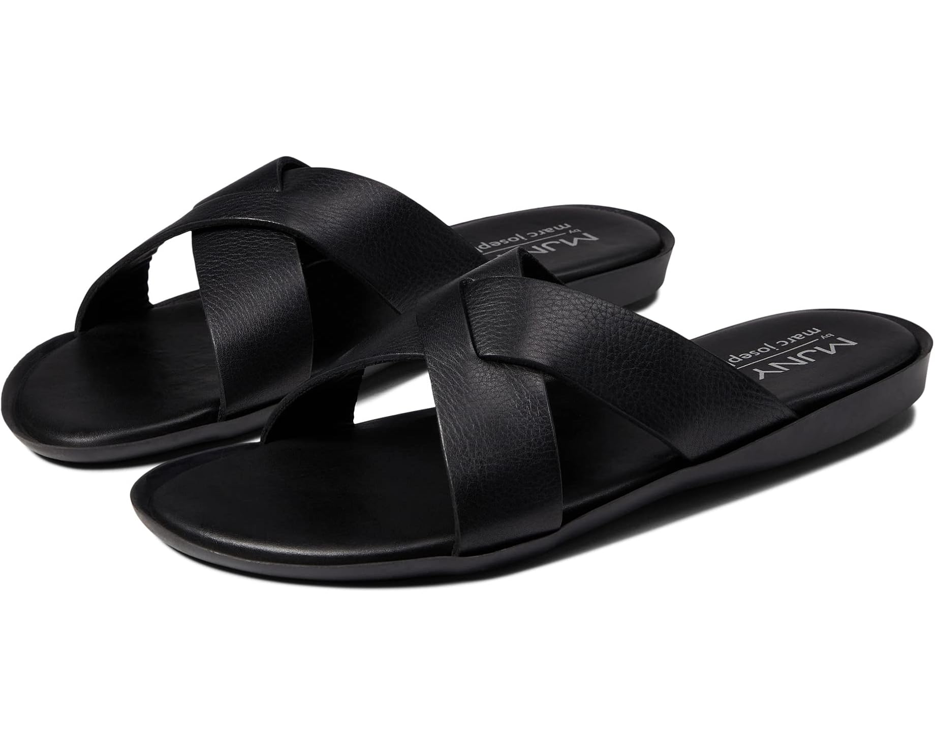 (取寄) マークジョセフニューヨーク メンズ ローマン コート サンダル Marc Joseph New York men Roman Court Sandal Black Grainy|スウィートラグ