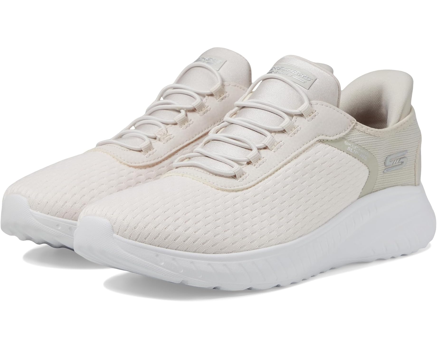 (取寄) ボブス スケッチャーズ レディース ボブス スクアッド カオス - イン カラー ハンズ フリー スリップ-インス BOBS from SKECHERS women Bobs Squad Chaos - In Color Hands Free Slip-Ins Off-White｜スウィートラグ