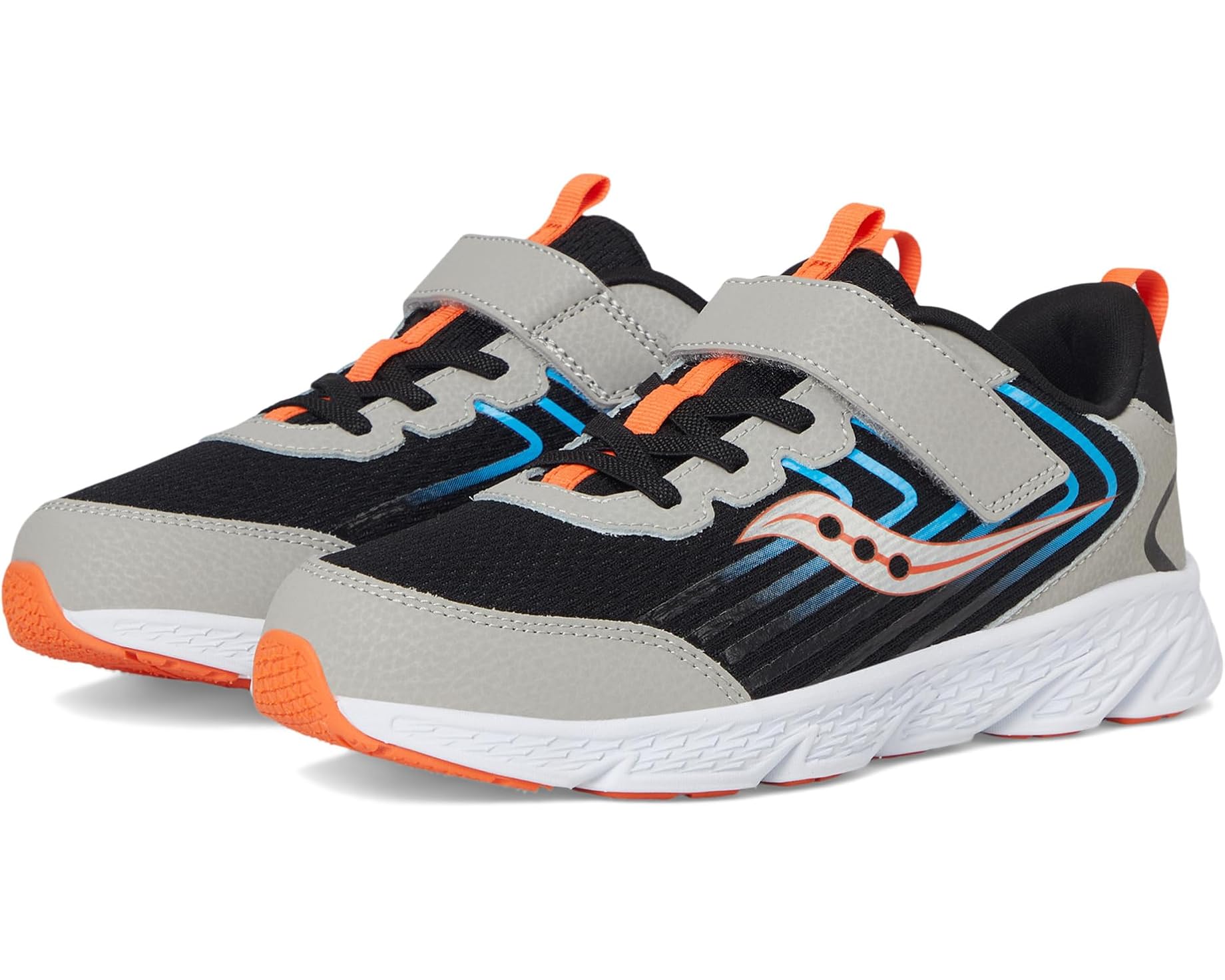(取寄) サッカニー キッズ ウィンド 3.0 オルタナティブ クロージャー (リトル キッド/ビッグ キッド) Saucony kids Wind 3.0 Alternative Closure (Little Kid/Big Kid) Black/Grey｜スウィートラグ