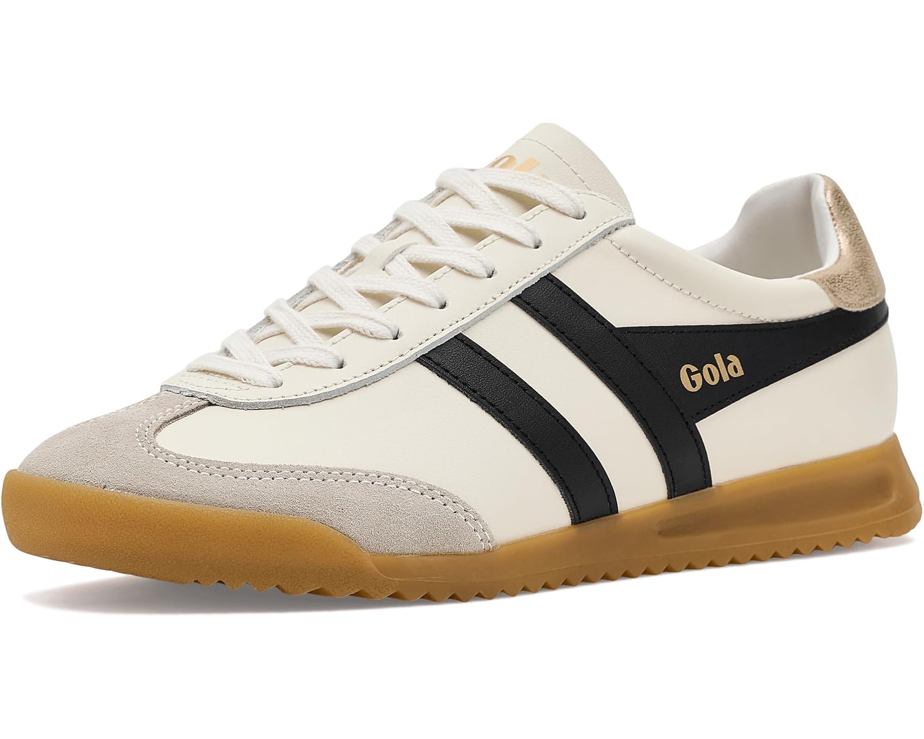 (取寄) ゴーラ レディース トルペド レザー Gola women Torpedo Leather Off White/Black/Gold｜スウィートラグ