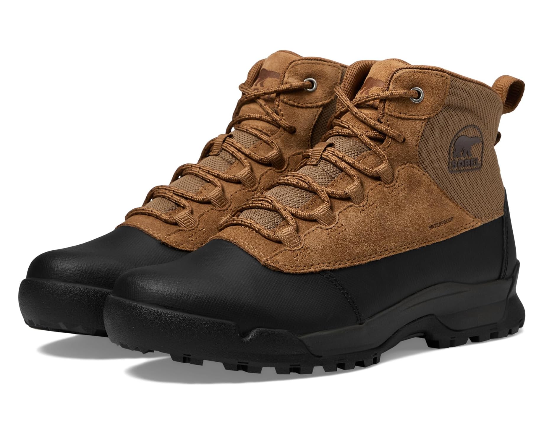 (取寄) ソレル メンズ バクストン ライト レース プラス ウォータープルーフ SOREL men Buxton Lite Lace Plus Waterproof Elk/Black｜スウィートラグ