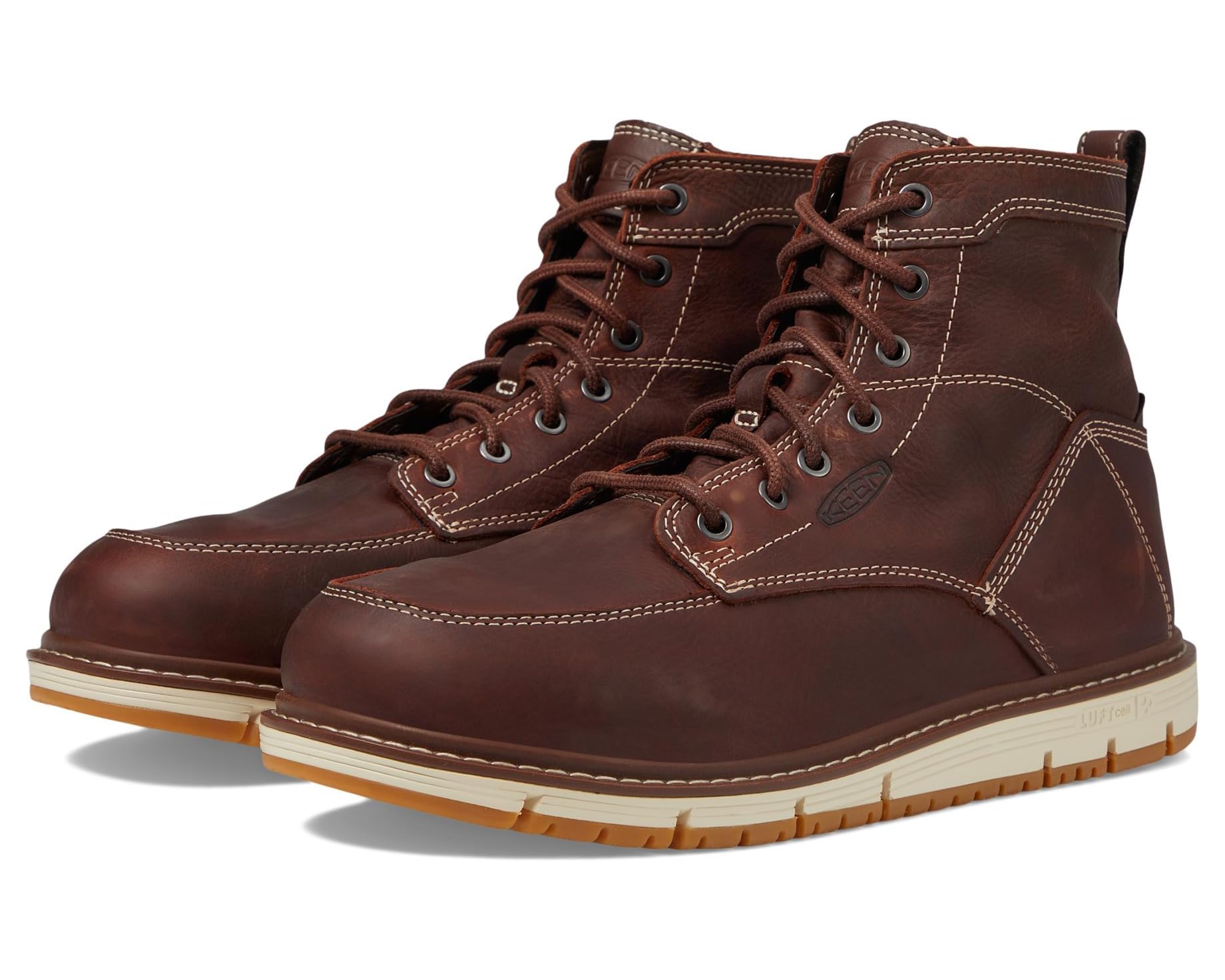 (取寄) キーン ユーティリティ メンズ サン ジョゼ アルミニウム トゥ KEEN Utility men San Jose Aluminum Toe Gingerbread/Off-White｜スウィートラグ