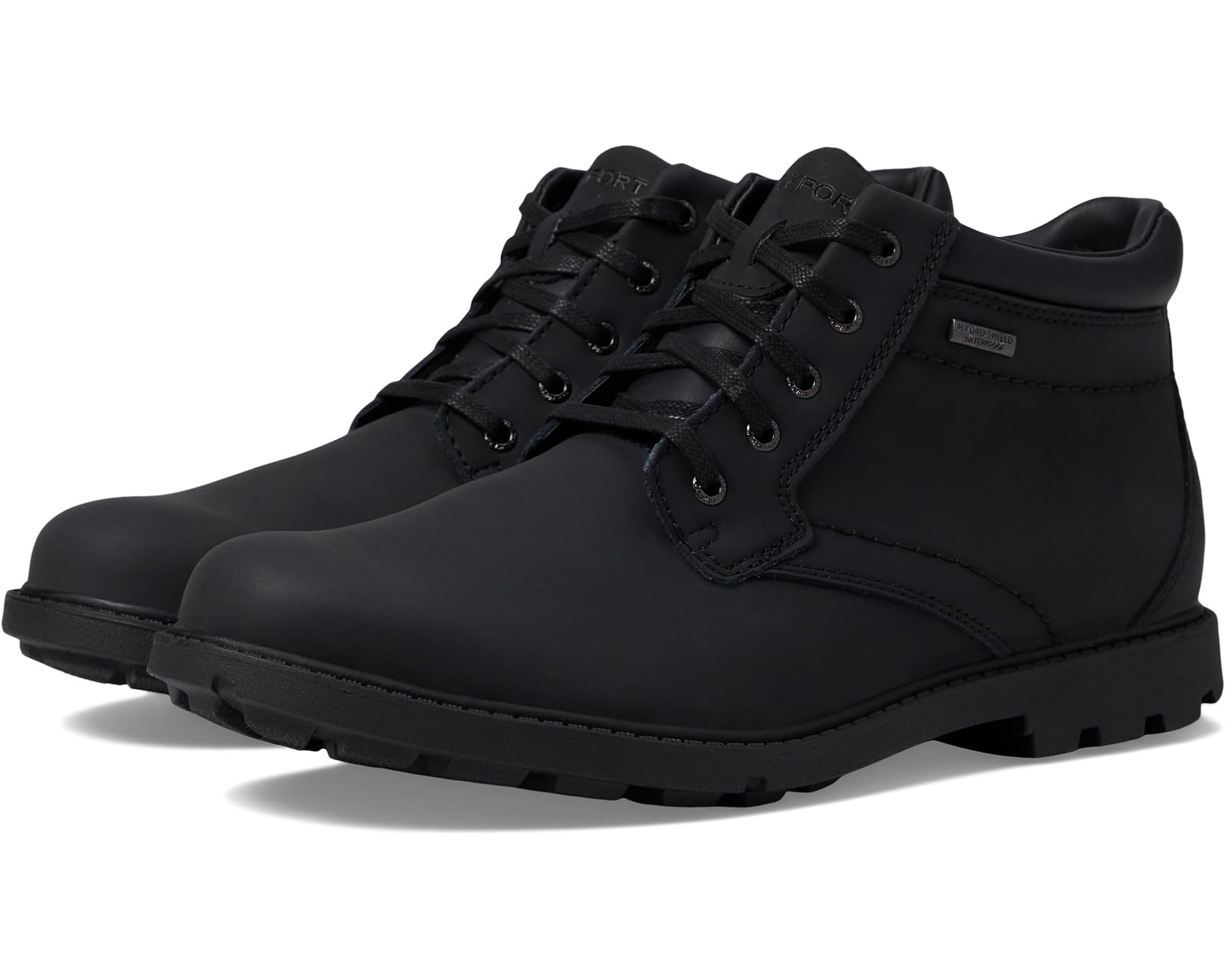 (取寄) ロックポート メンズ ストーム サージ ウォーター プルーフ プレーン トゥ ブーツ Rockport men Storm Surge Water Proof Plain Toe Boots Black｜スウィートラグ