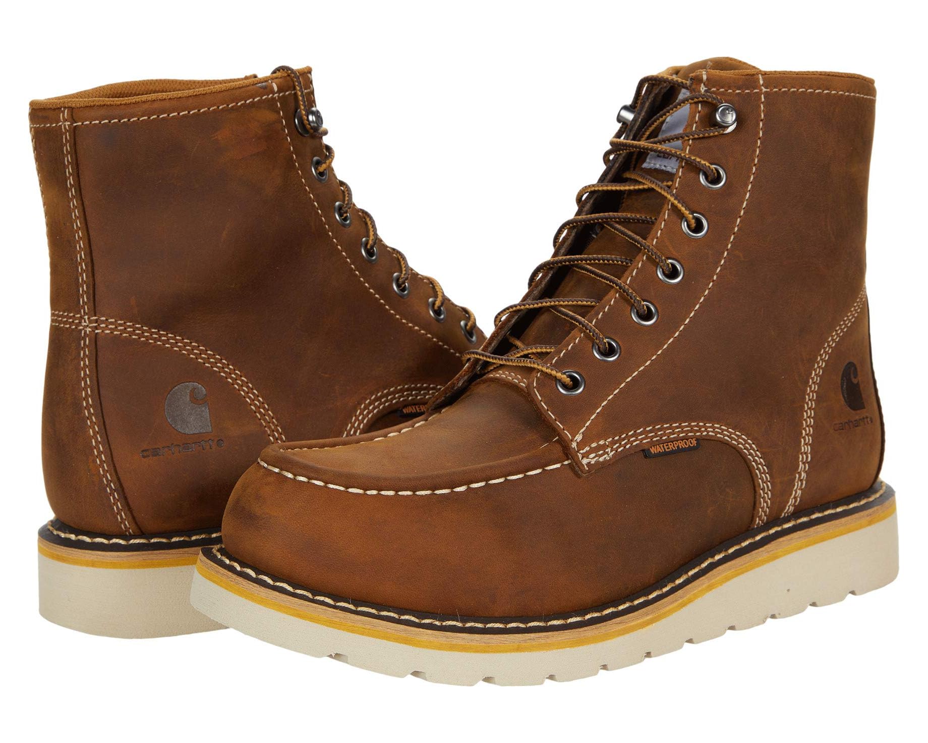 (取寄) カーハート レディース ウェッジ ウォータープルーフ ソフト トゥ Carhartt women Wedge 6" Waterproof Soft Toe Dark Bison Oil Tanned|スウィートラグ