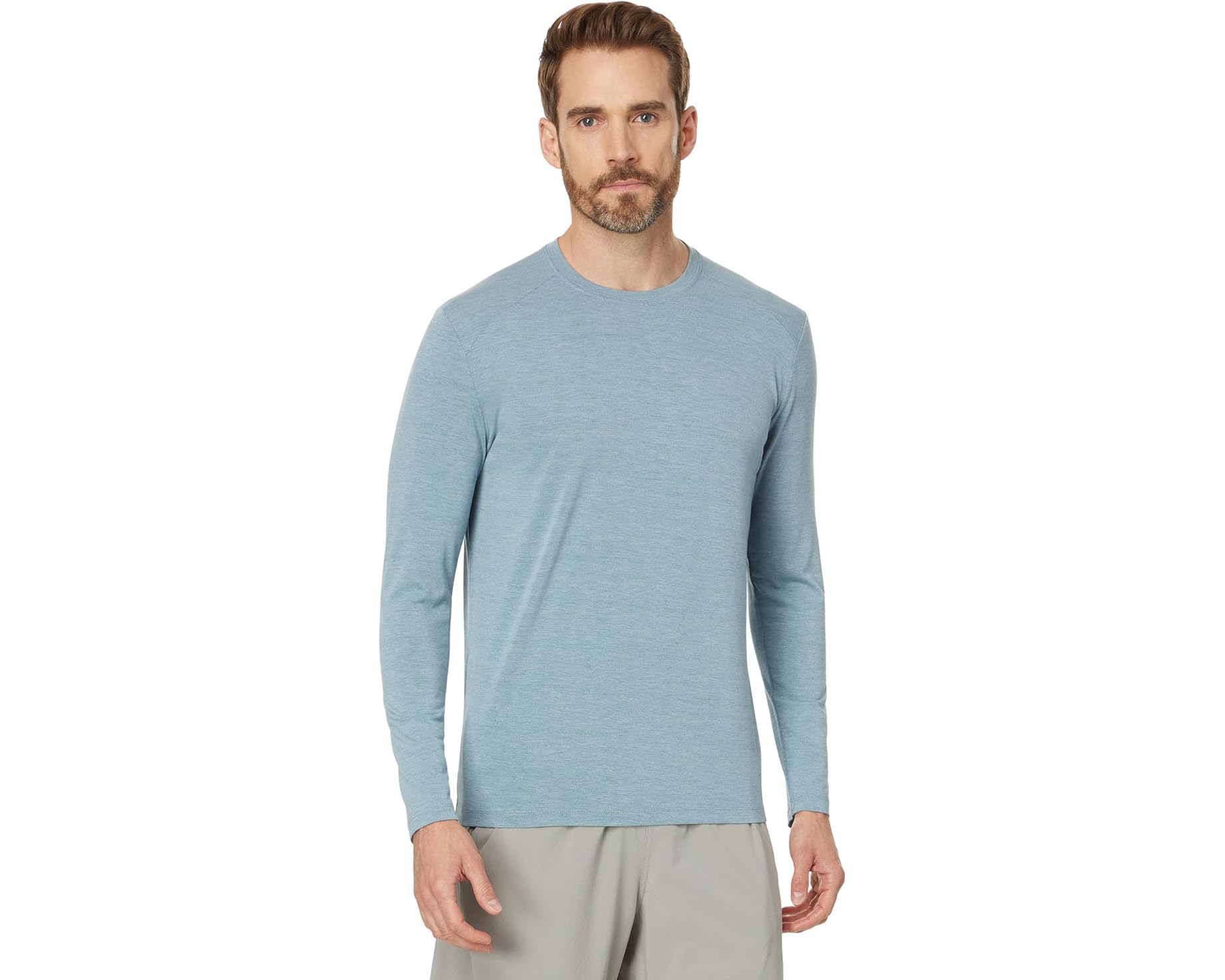 (取寄) フリーフライ メンズ バンブー シェード ロング スリーブ Free Fly men Bamboo Shade Long Sleeve Heather Slate Blue|スウィートラグ