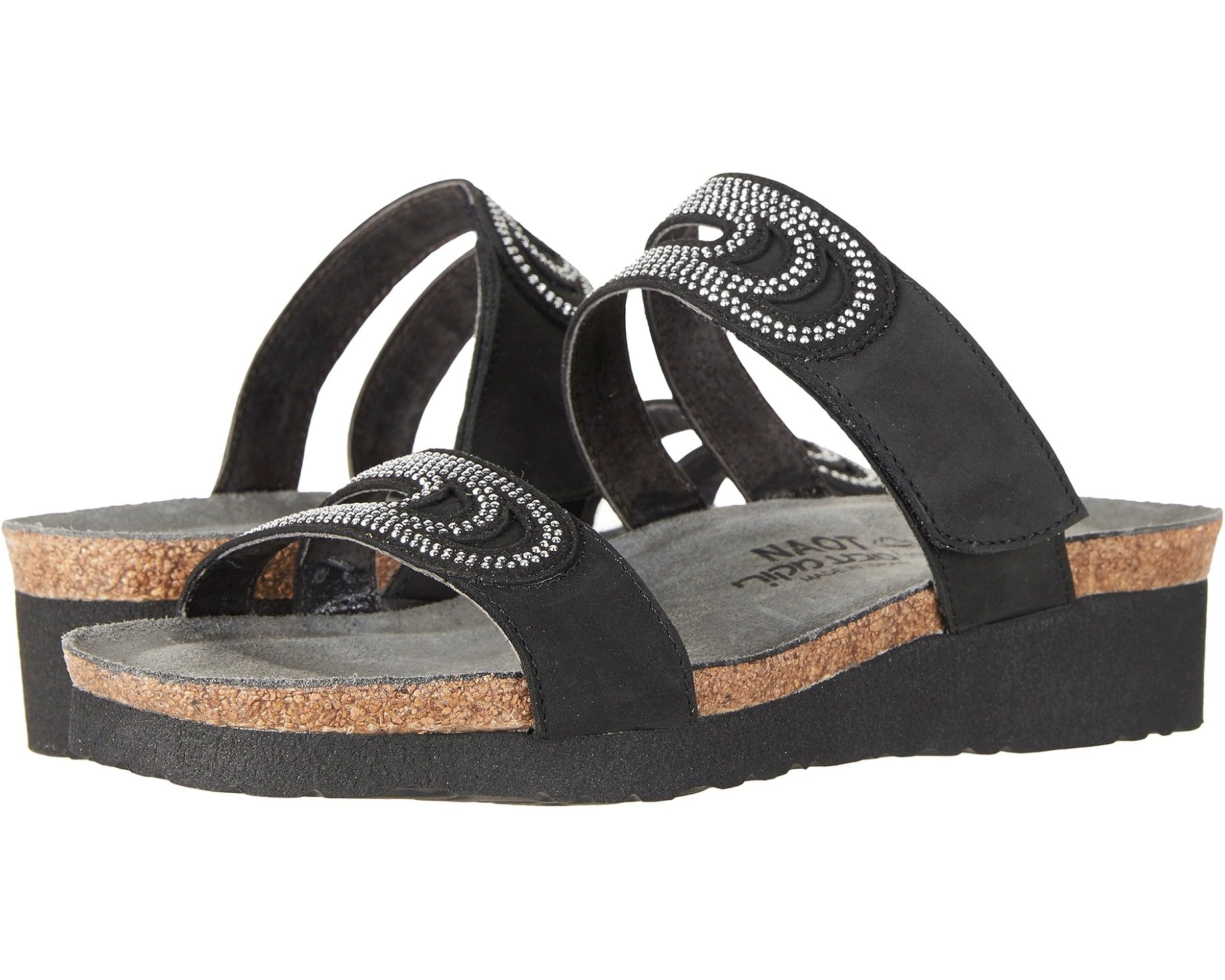 (取寄) ナオト レディース エインズリー Naot women Ainsley Black Velvet Nubuck/Silver Rivets|スウィートラグ