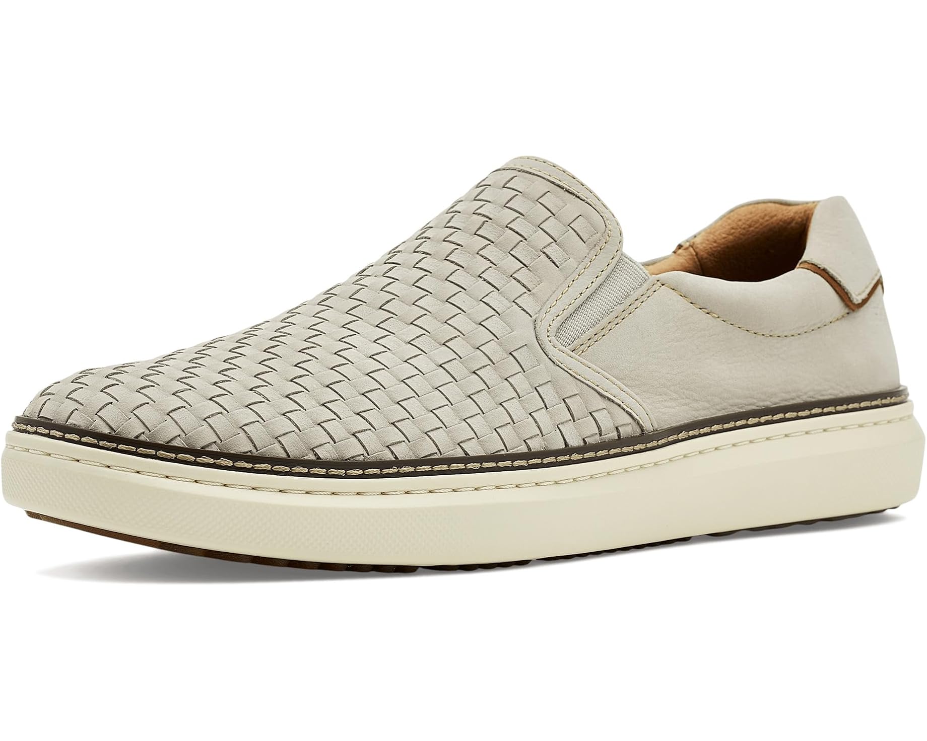 (取寄) メンズ マクガフィー 2 ウーブン スリッポン Johnston &amp; Murphy men Mcguffey 2 Woven Slip-On Beige Nubuck｜スウィートラグ
