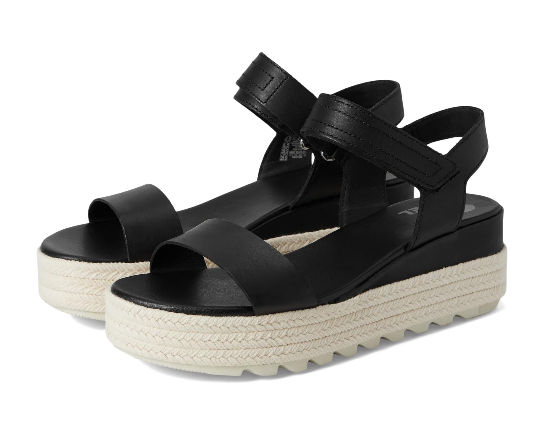 (取寄) ソレル レディース キャメロン フラットフォーム サンダル SOREL women Cameron Flatform Sandal Black/Chalk｜スウィートラグ