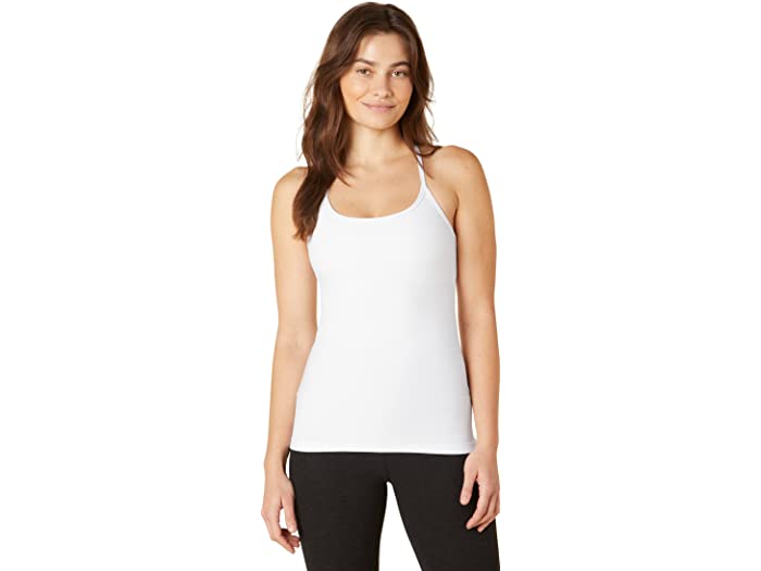 (取寄) ビヨンドヨガ レディース スペースダイ スリム レイサーバック カミ Beyond Yoga women Spacedye Slim Racerback Cami Cloud White