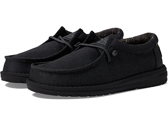 (取寄) ヘイ デュード キッズ ウォーリー ベーシック (リトル キッド/ビッグ キッド) Hey Dude kids Wally Basic (Little Kid/Big Kid) Black Basic画像