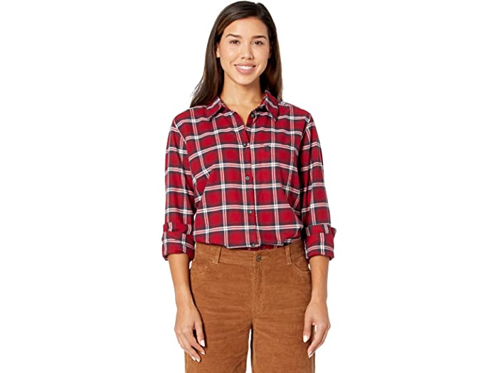 (取寄) フェールラーベン レディース フランネル シャツ Fjllrven women Fjallraven Ovik Flannel Shirt Deep Red