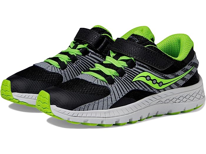 (取寄) サッカニー キッズ ボーイズ ベローチャー A/C (リトル キッド/ビッグ キッド) Saucony Kids boys Velocer A/C (Little Kid/Big Kid) Black/Green