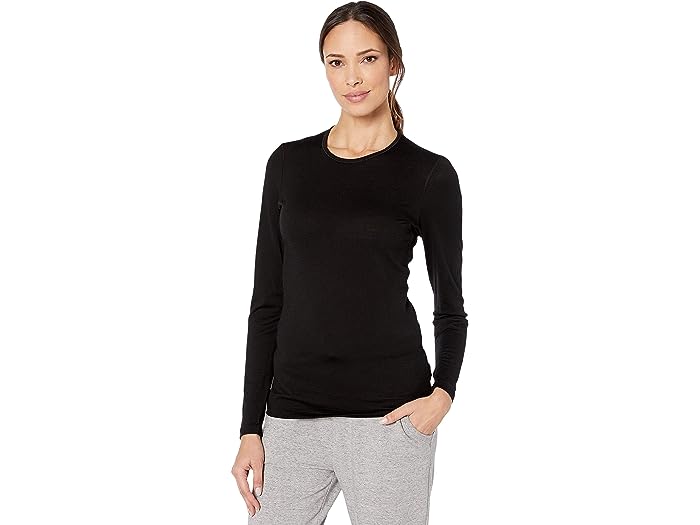 (取寄) アイスブレイカー レディース 200 オアシス メリノ ベースレイヤー― ロング スリーブ クルー Icebreaker women 200 Oasis Merino Baselayer Long Sleeve Crewe Black