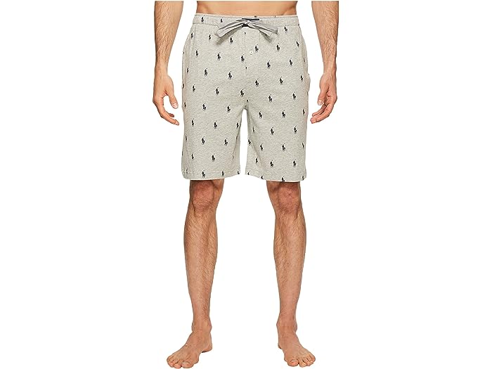 (取寄) ラルフローレン メンズ ニット スリープ ショーツ Polo Ralph Lauren men Knit Sleep Shorts Andover Heather/Cruise Navy AOPP